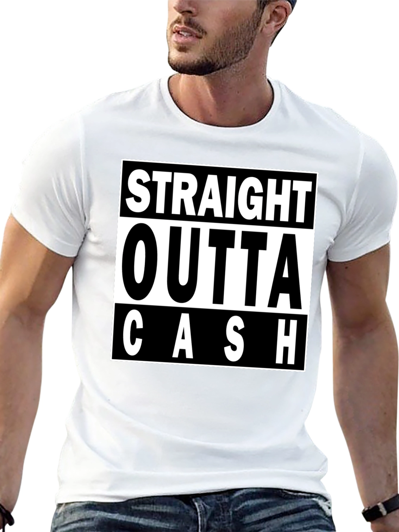 Straight Outta Cash Black Graphic Tee