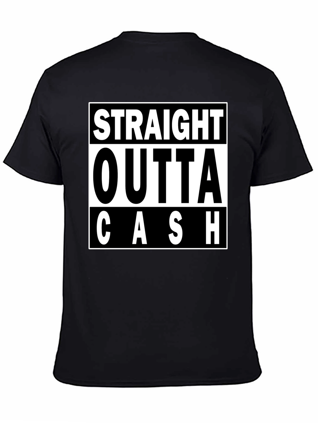 Straight Outta Cash Black Graphic Tee