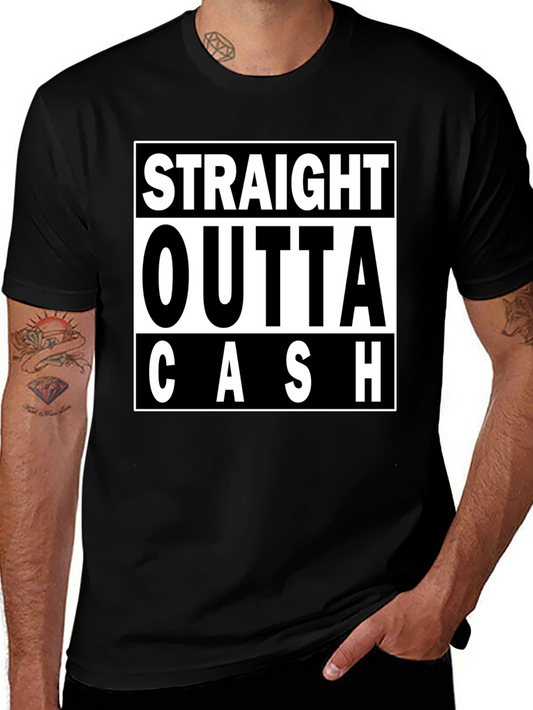 Straight Outta Cash Black Graphic Tee