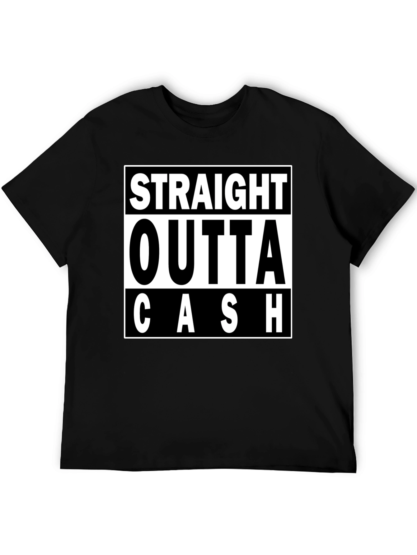 Straight Outta Cash Black Graphic Tee