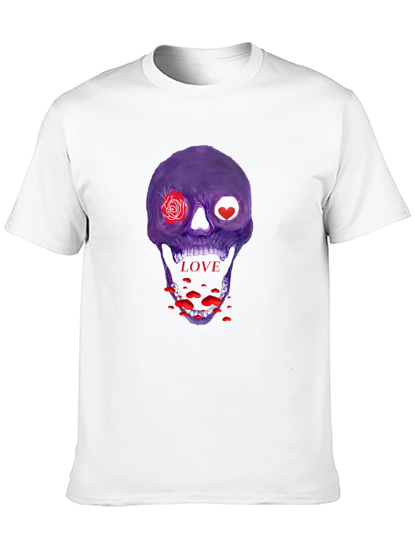 Love Skull Graphic Tee - Unique Design