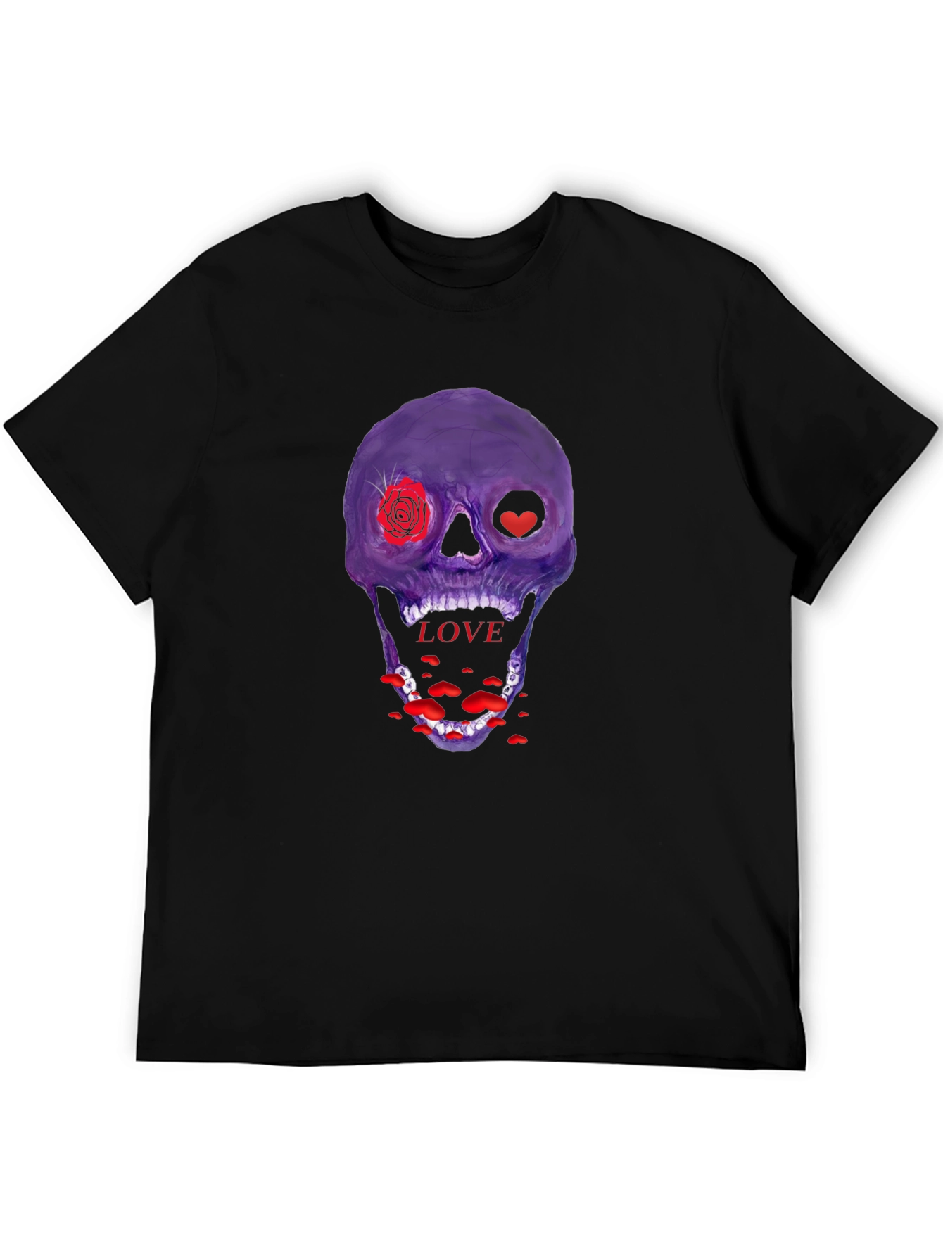 Love Skull Graphic Tee - Unique Design