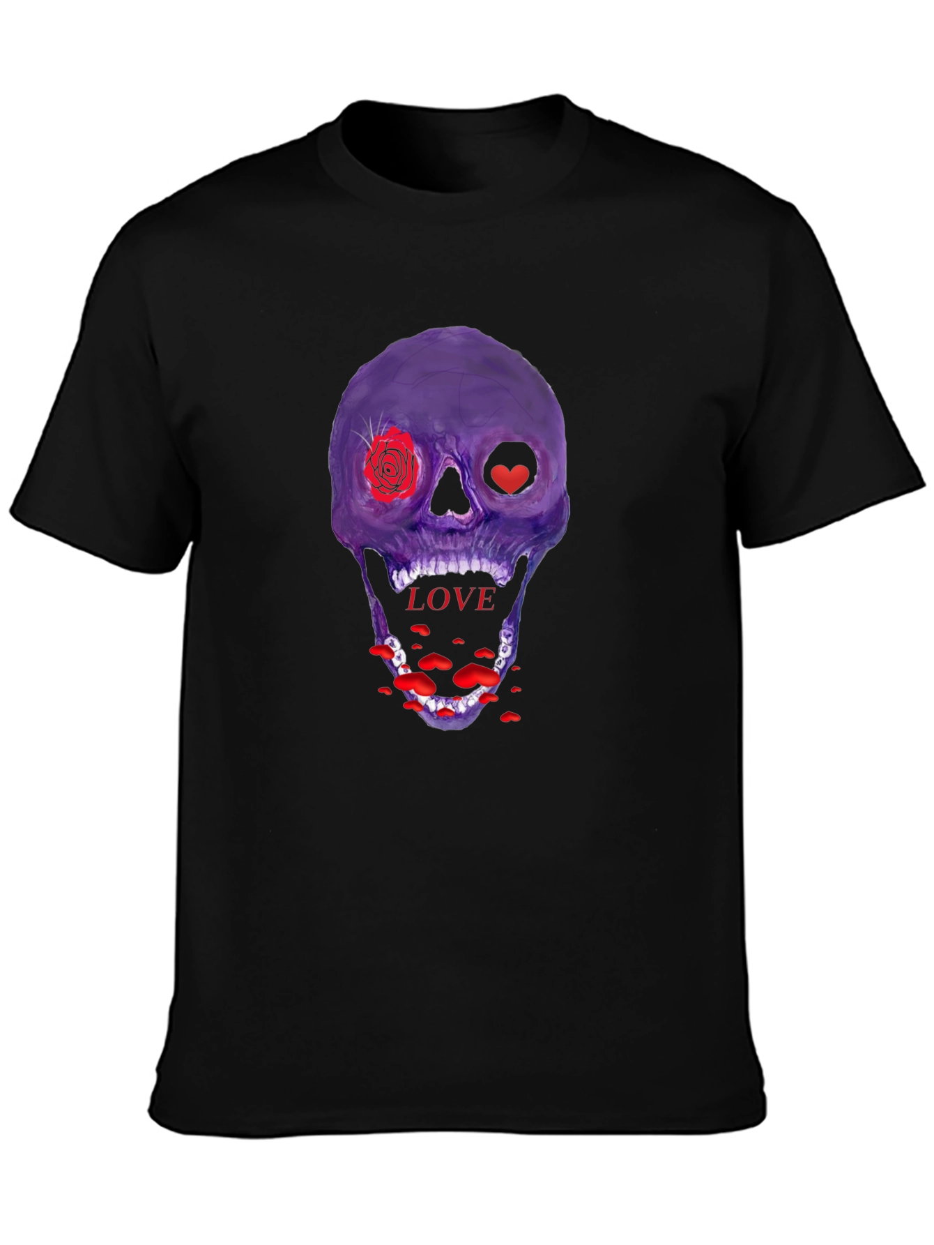 Love Skull Graphic Tee - Unique Design