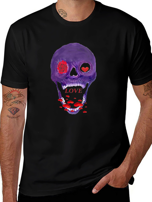 Love Skull Graphic Tee - Unique Design