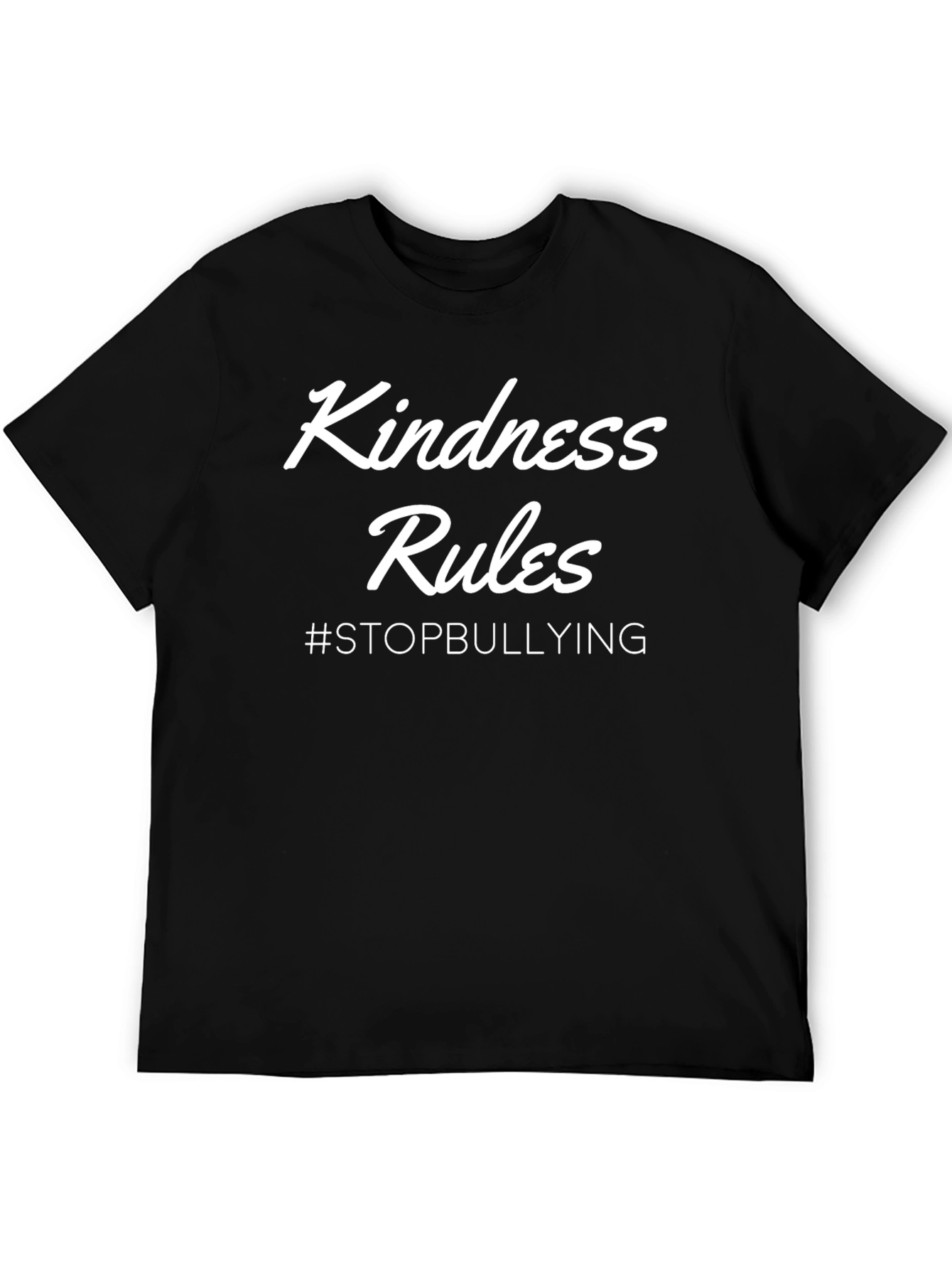 Kindness Rules #StopBullying Black T-Shirt