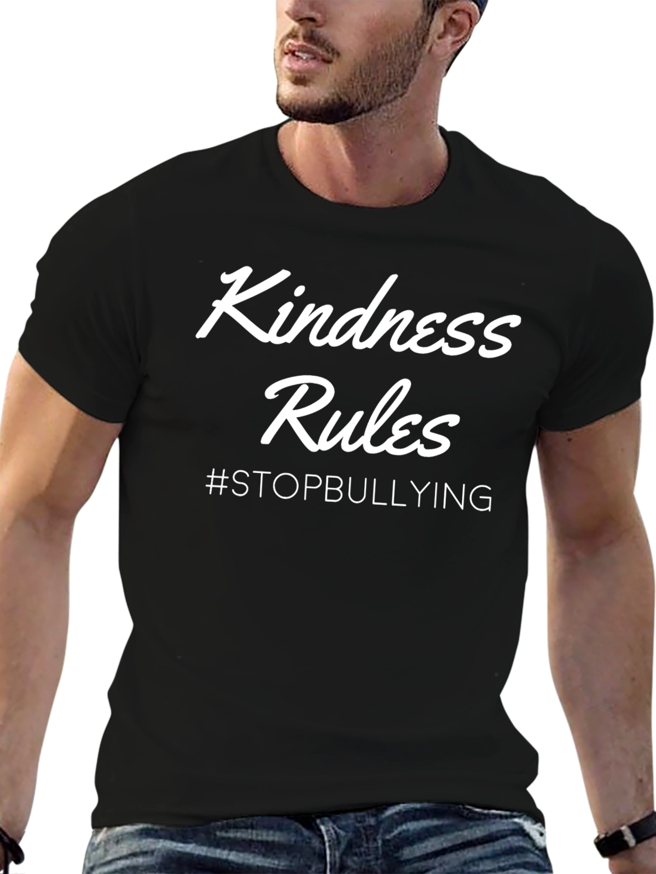 Kindness Rules #StopBullying Black T-Shirt