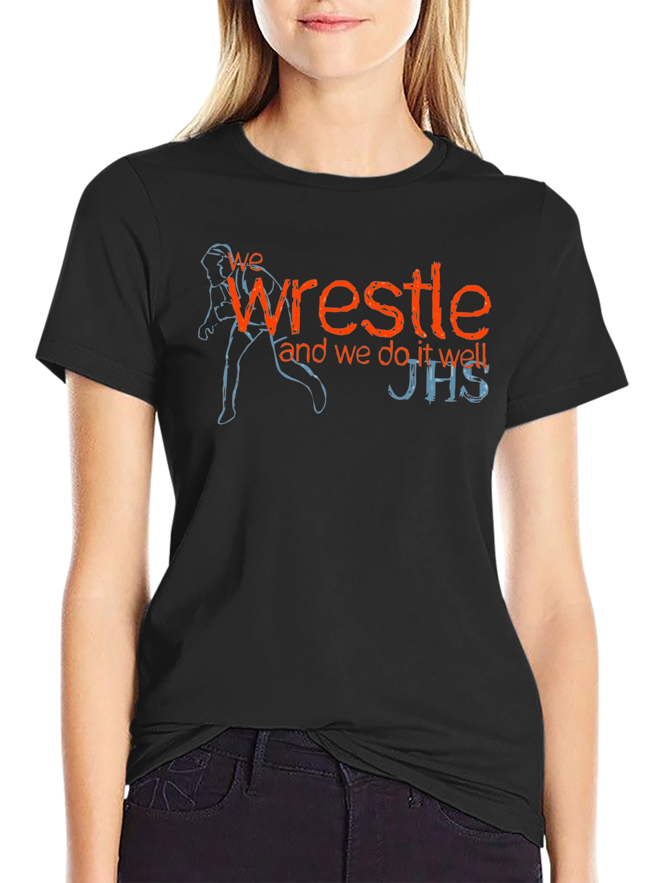 We Wrestle T-Shirt - Black Graphic Tee