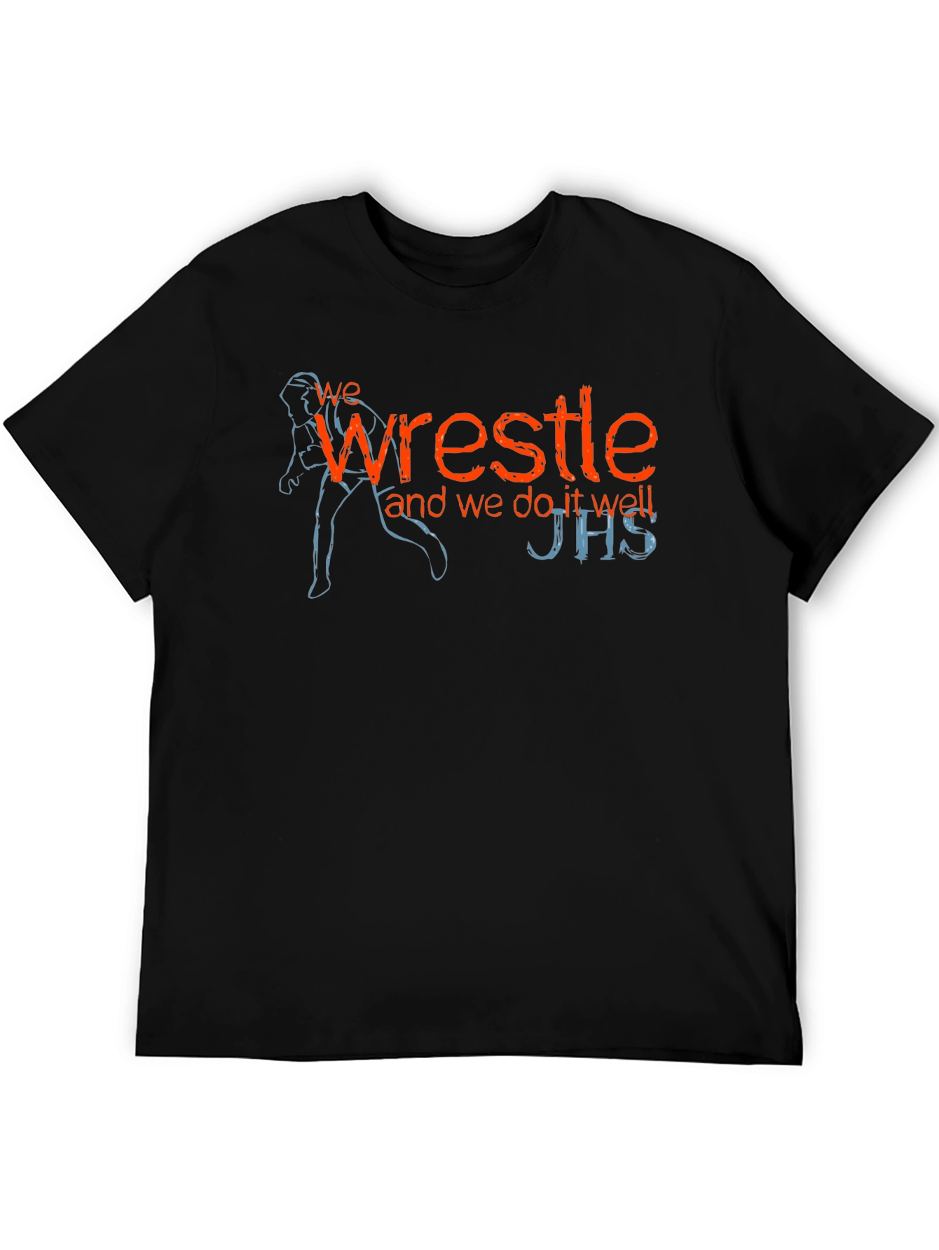 We Wrestle T-Shirt - Black Graphic Tee