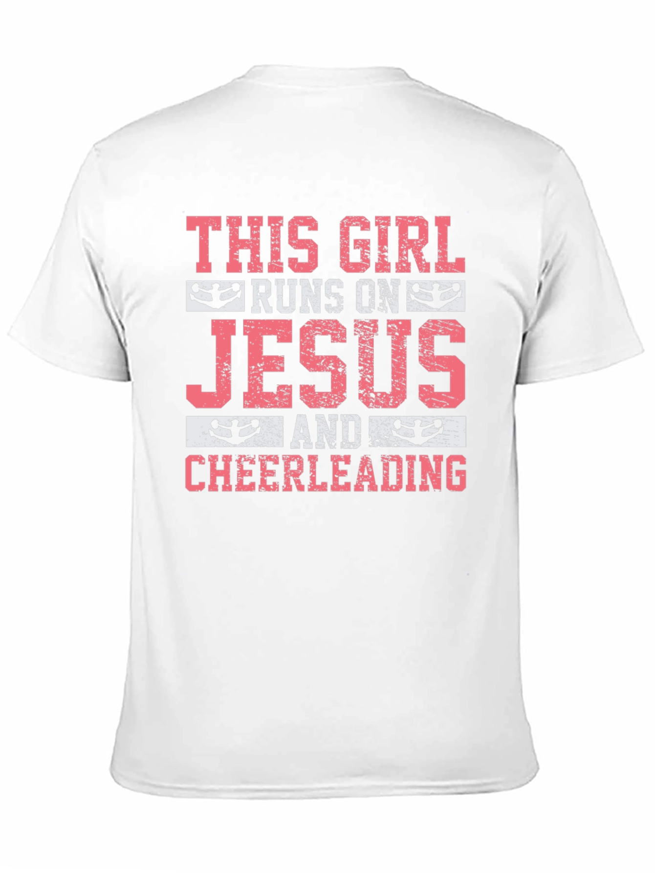 This Girl Runs on Jesus & Cheerleading T-Shirt