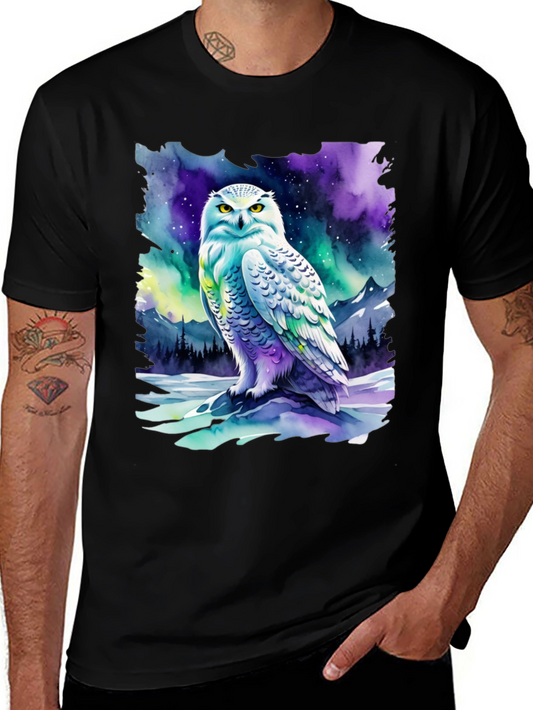 Watercolor Snowy Owl Graphic Tee