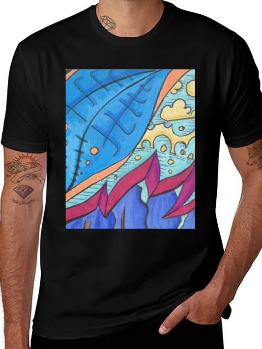 Abstract Art Graphic Tee - Modern Casual Wear