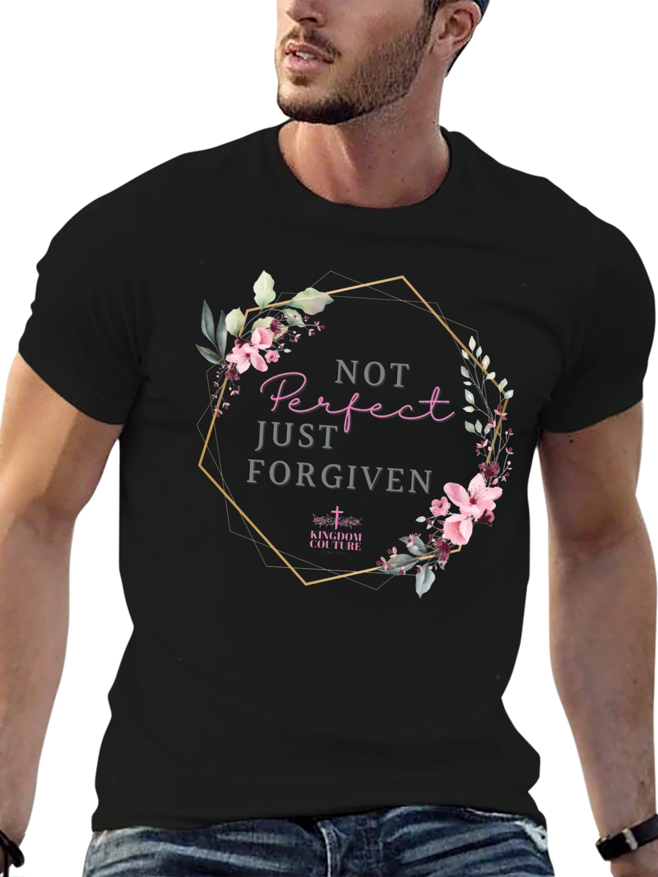 Not Perfect Just Forgiven Floral T-Shirt