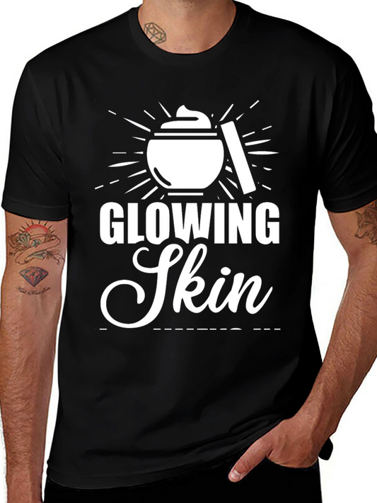 Glowing Skin T-Shirt Black Casual Tee