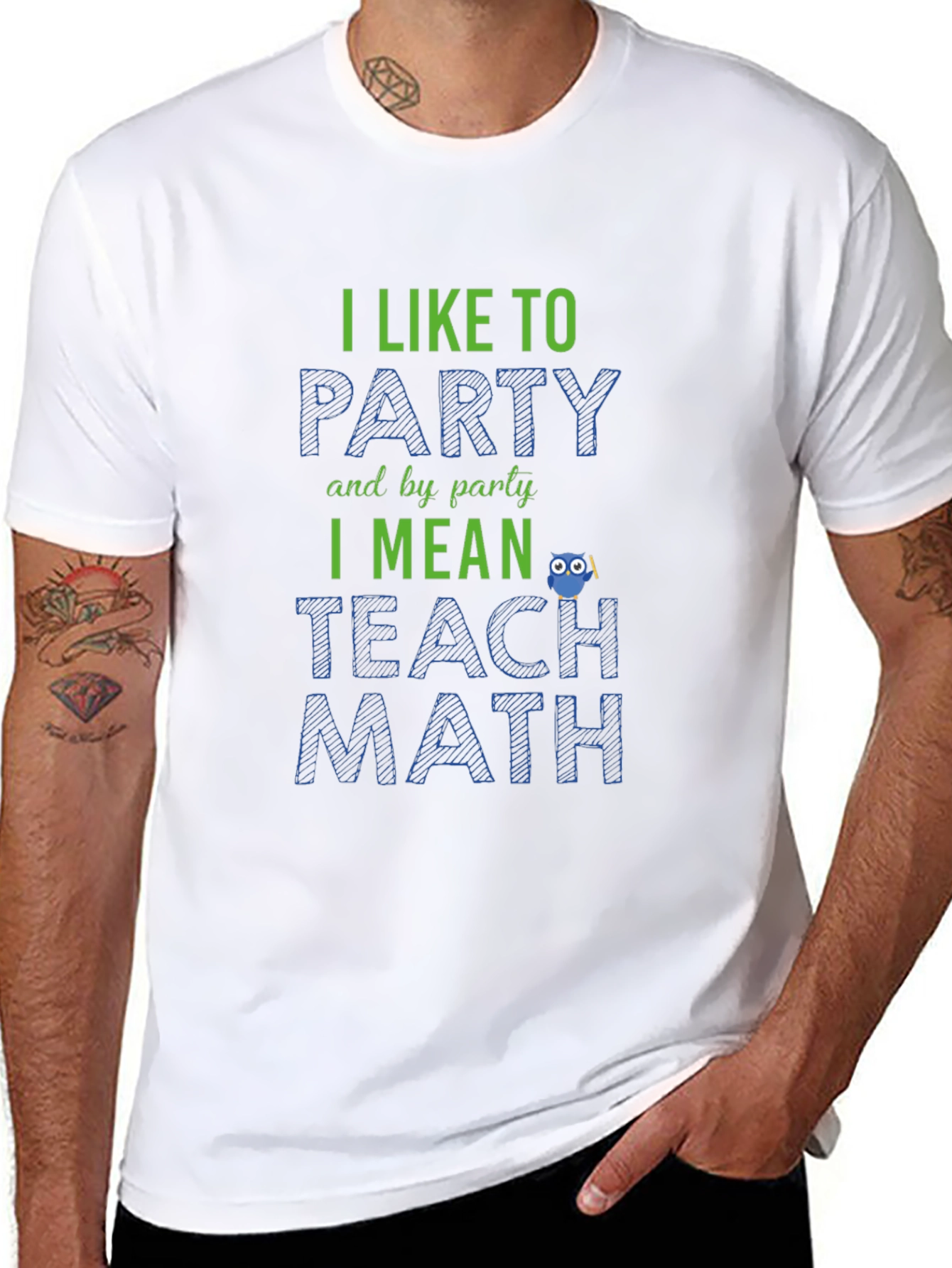 I Like to Party Teach Math Black T-Shirt