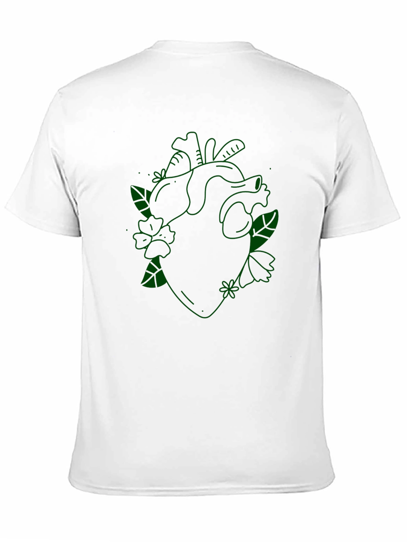 Floral Heart Graphic Tee - Black