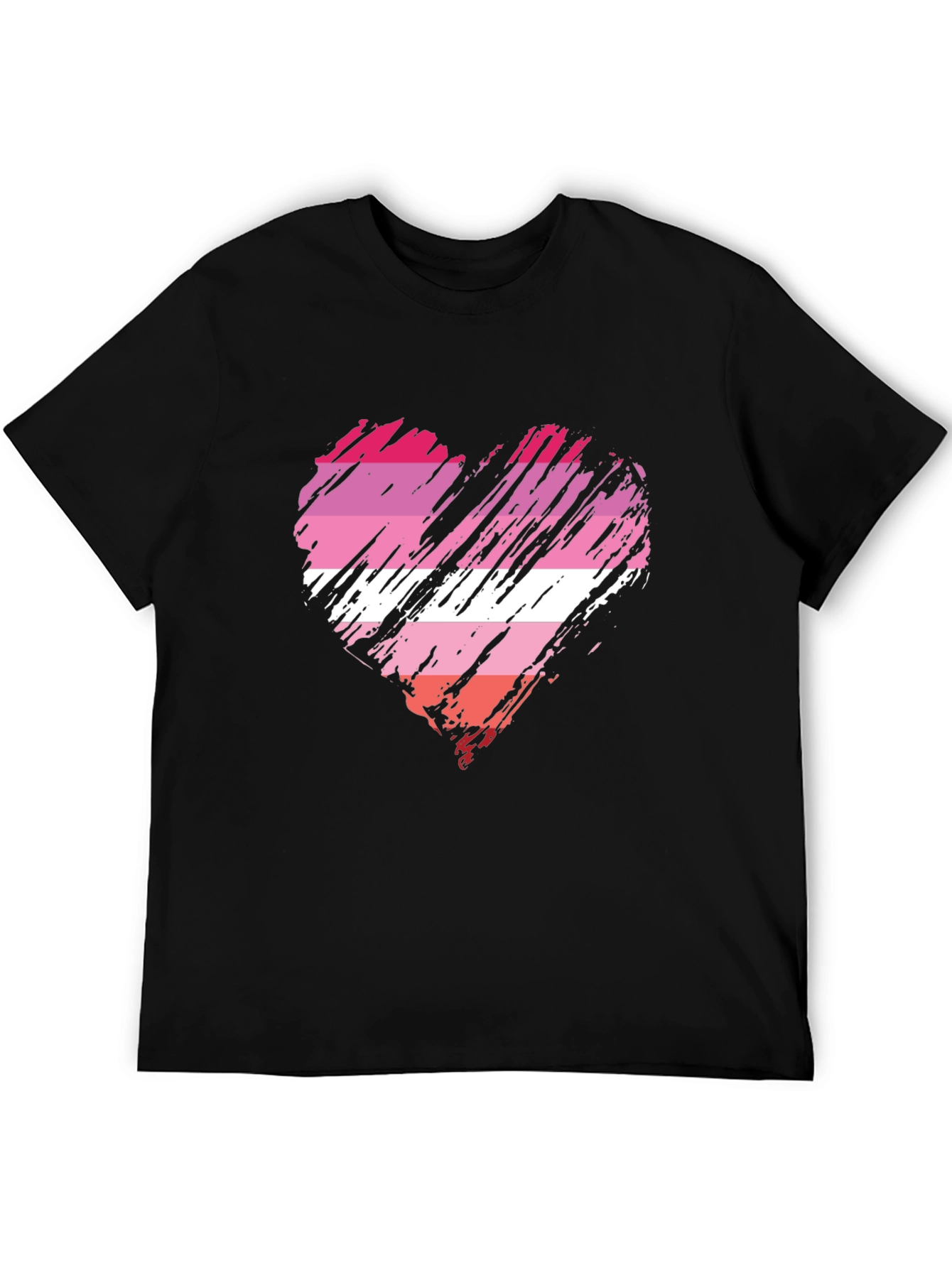 Lesbian Pride Flag Heart T-Shirt - Soft Cotton Blend