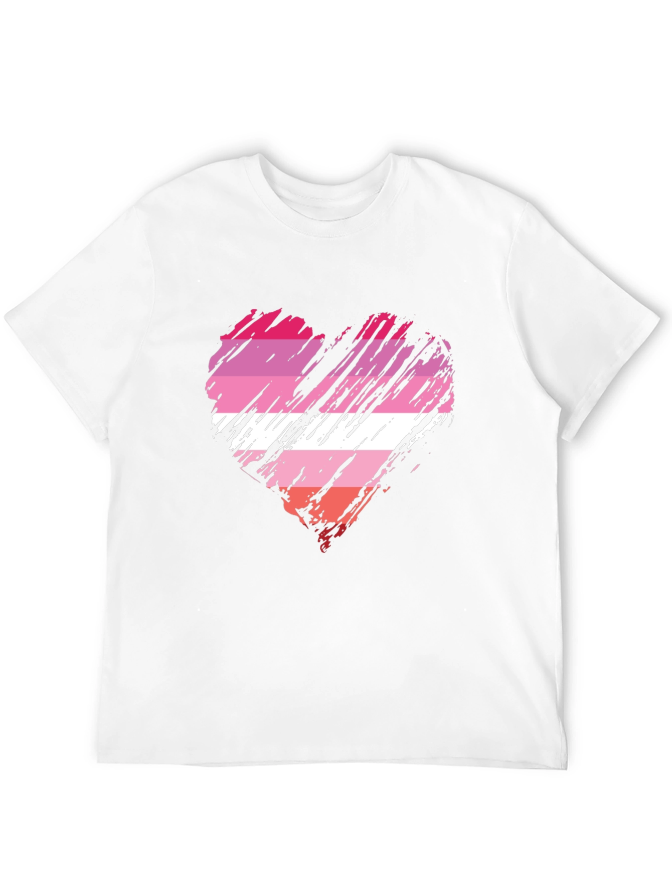 Lesbian Pride Flag Heart T-Shirt - Soft Cotton Blend