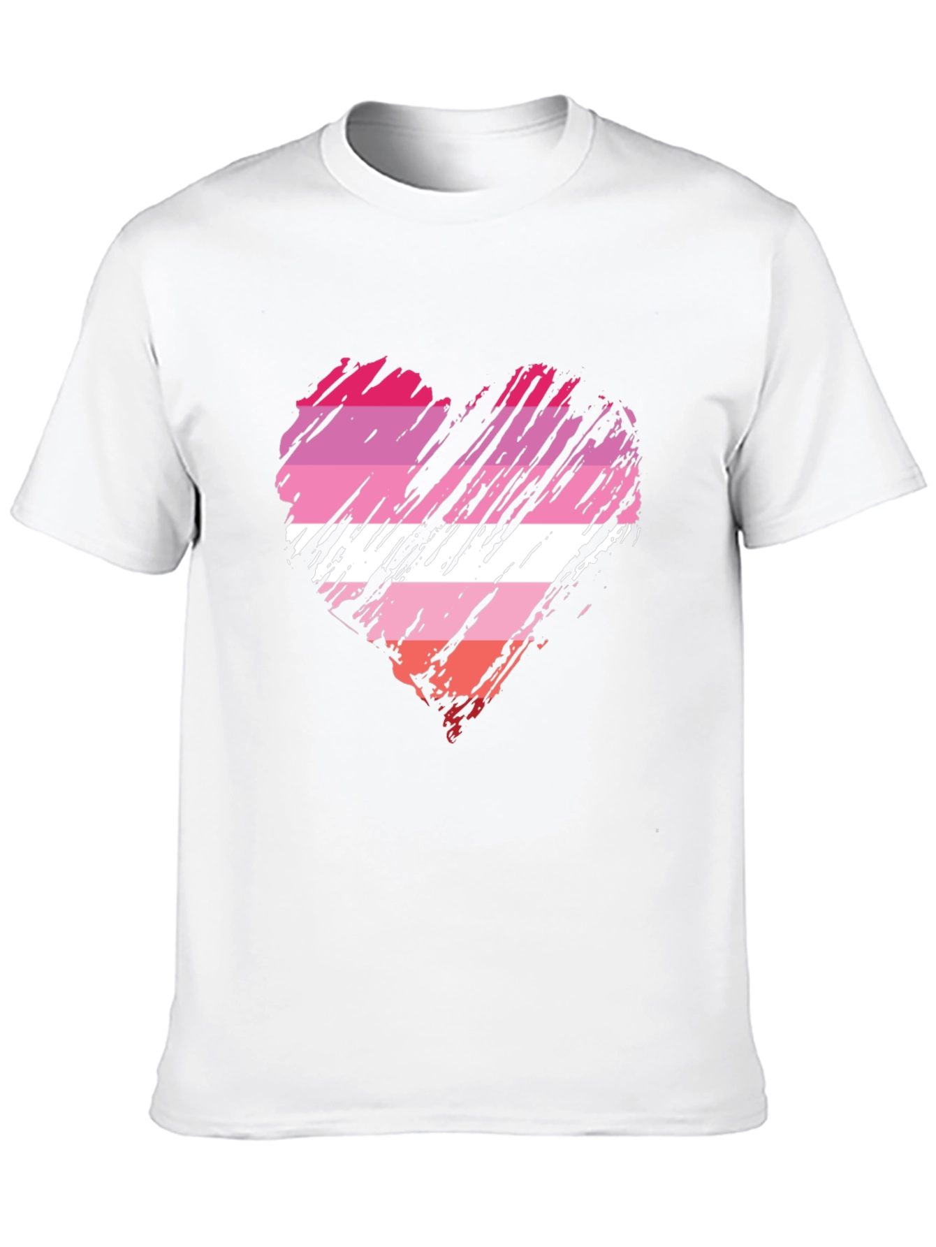 Lesbian Pride Flag Heart T-Shirt - Soft Cotton Blend