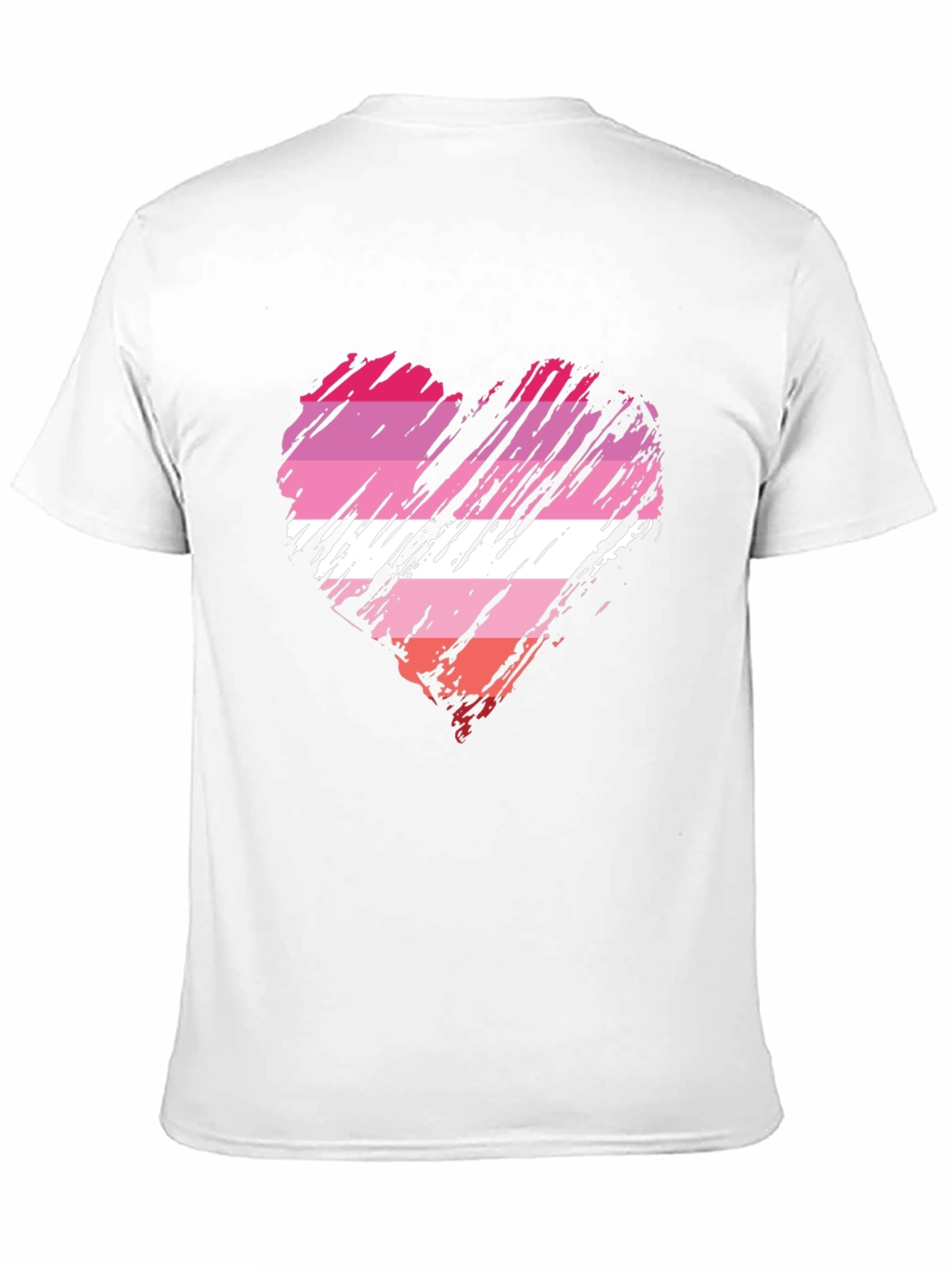 Lesbian Pride Flag Heart T-Shirt - Soft Cotton Blend