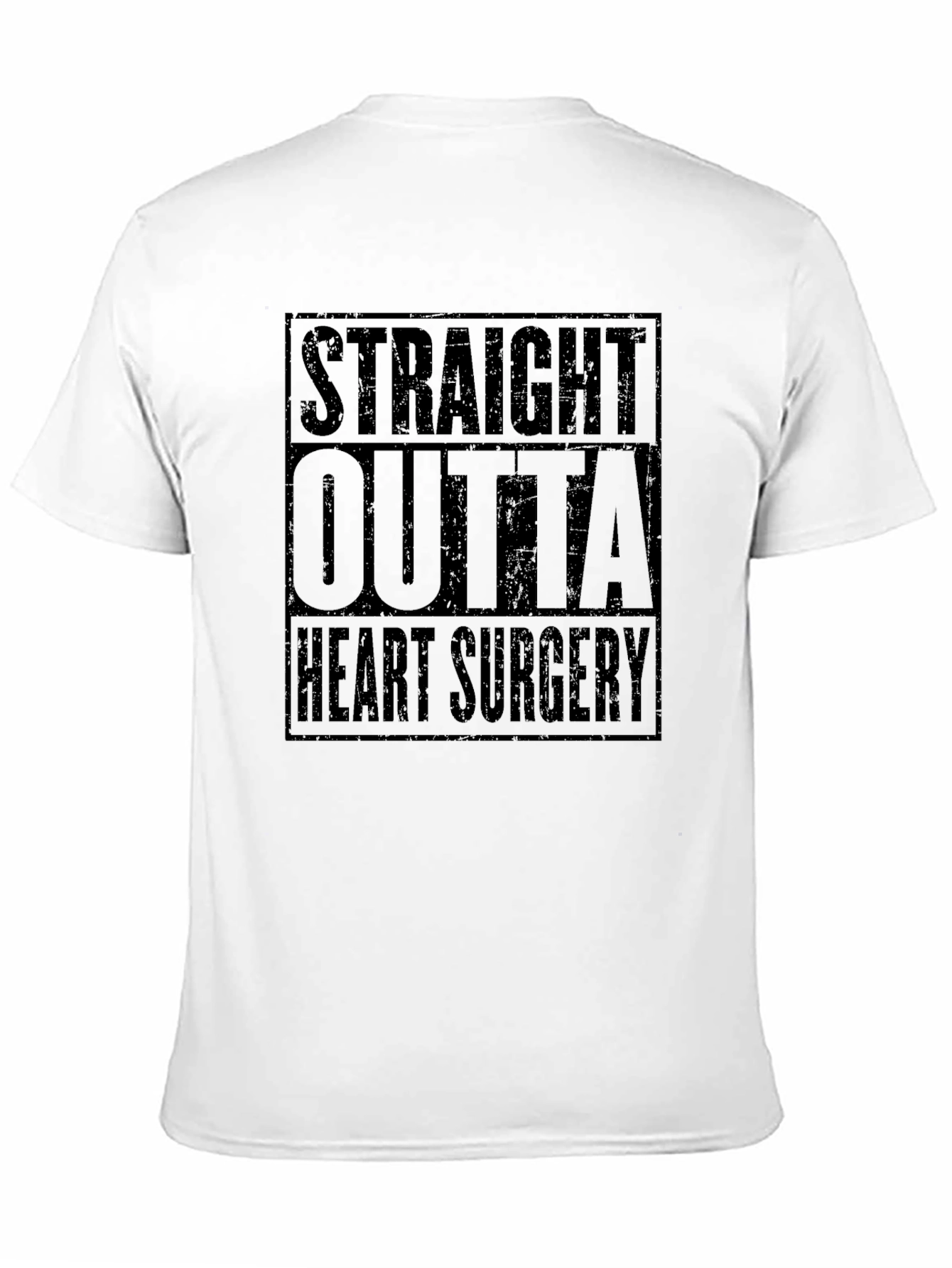 Straight Outta Heart Surgery Black T-Shirt