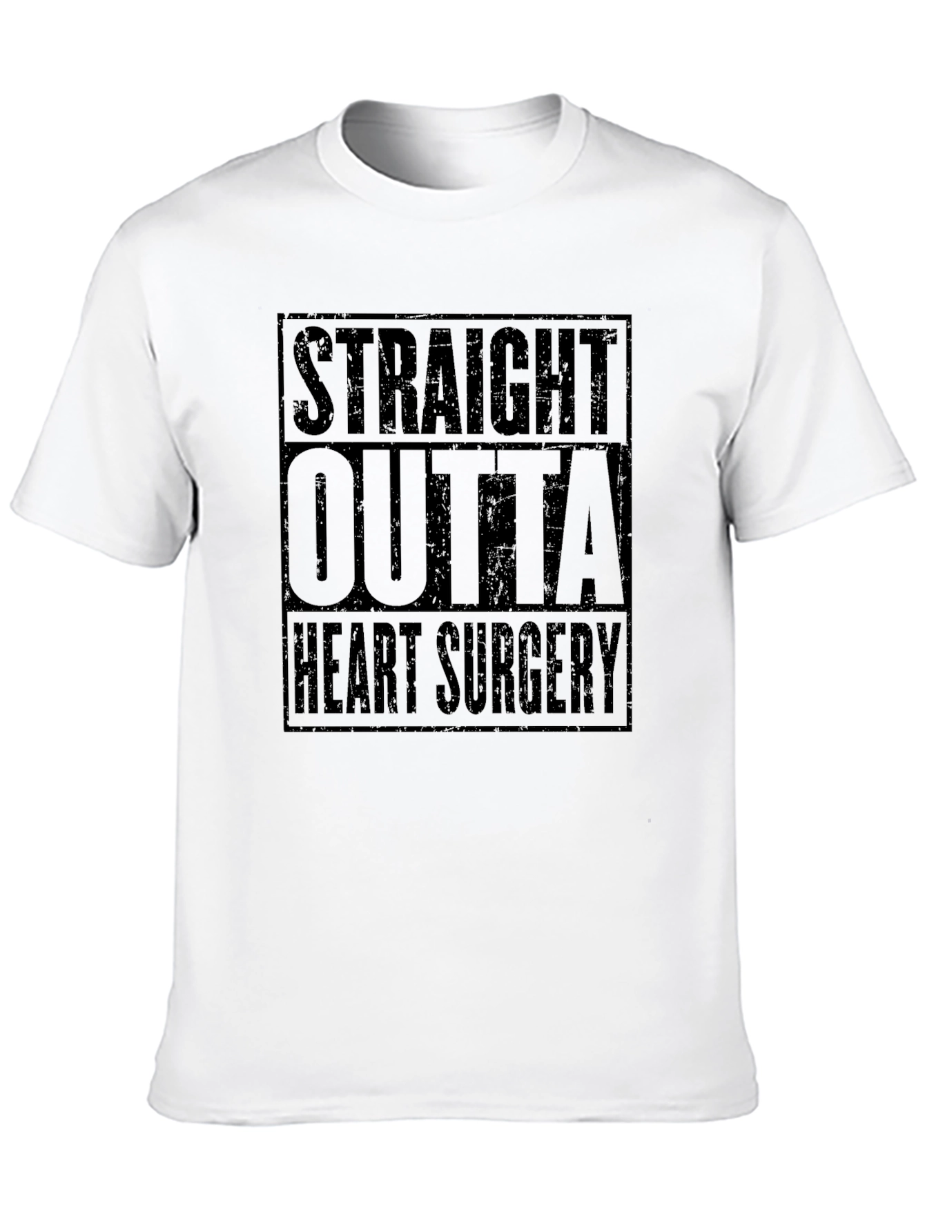 Straight Outta Heart Surgery Black T-Shirt