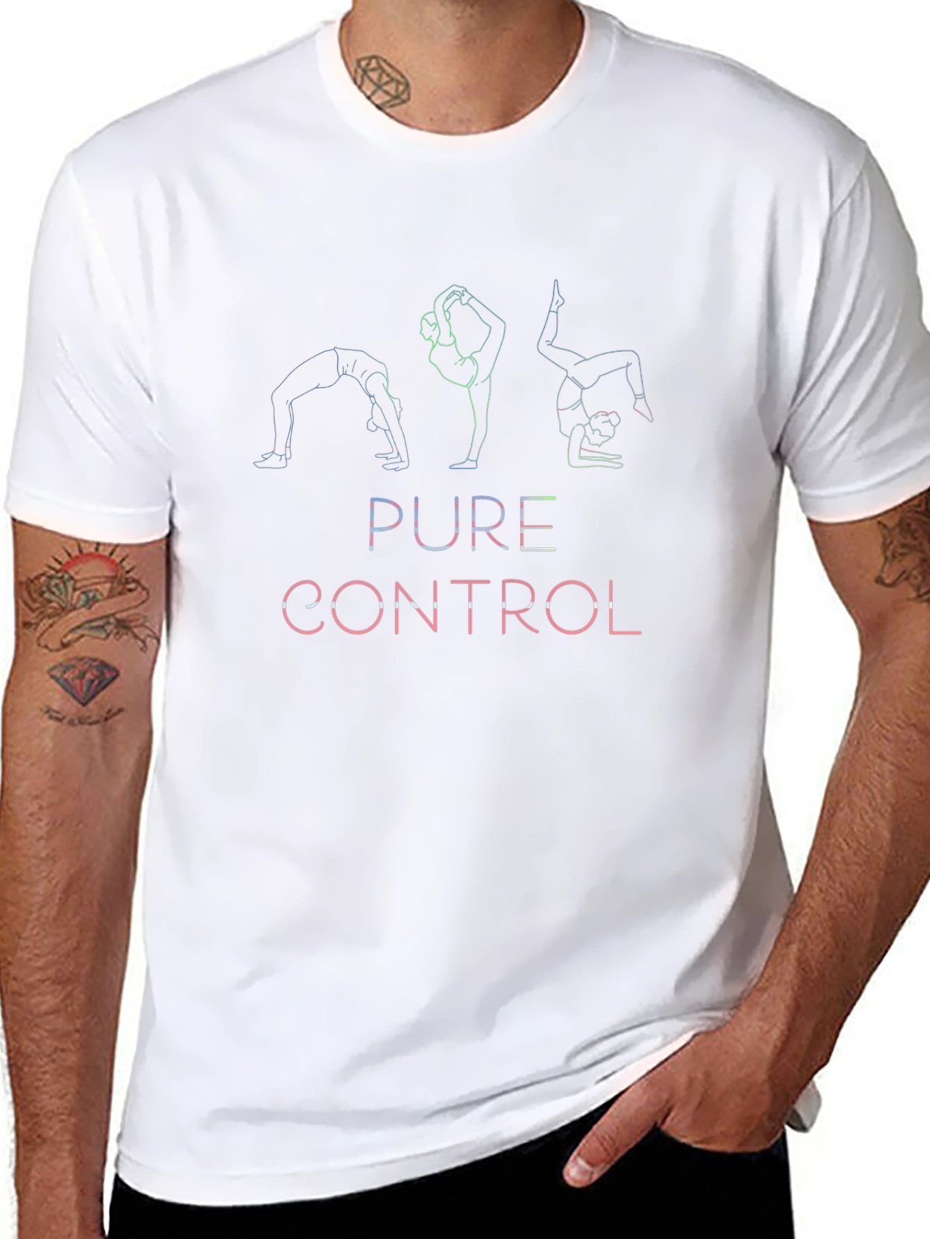 Pure Control Yoga Pose Graphic T-Shirt