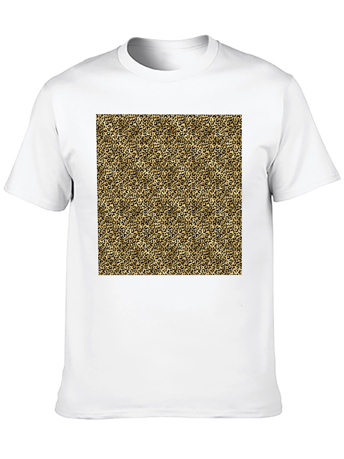 Leopard Print Tee - Stylish Black T-Shirt