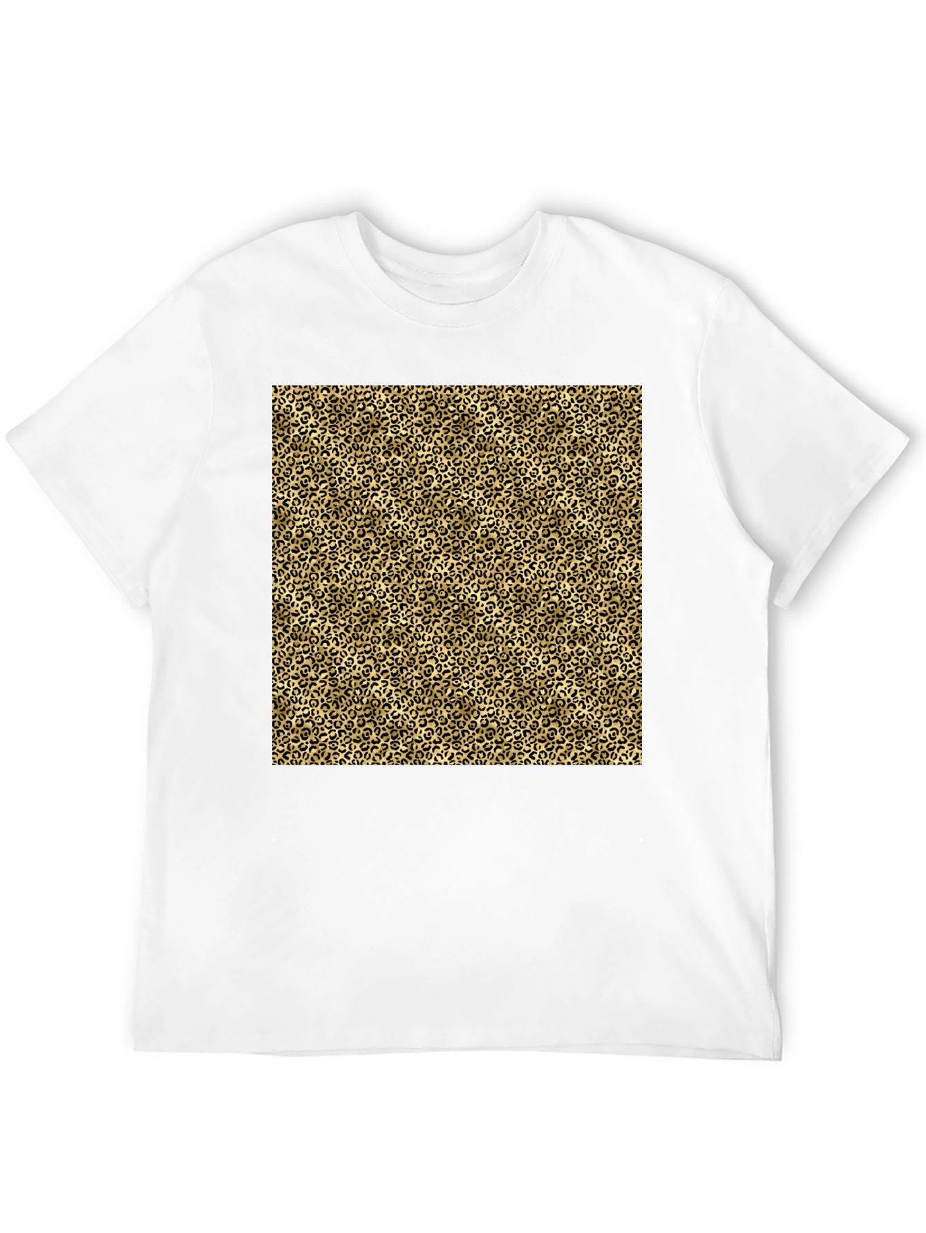 Leopard Print Tee - Stylish Black T-Shirt