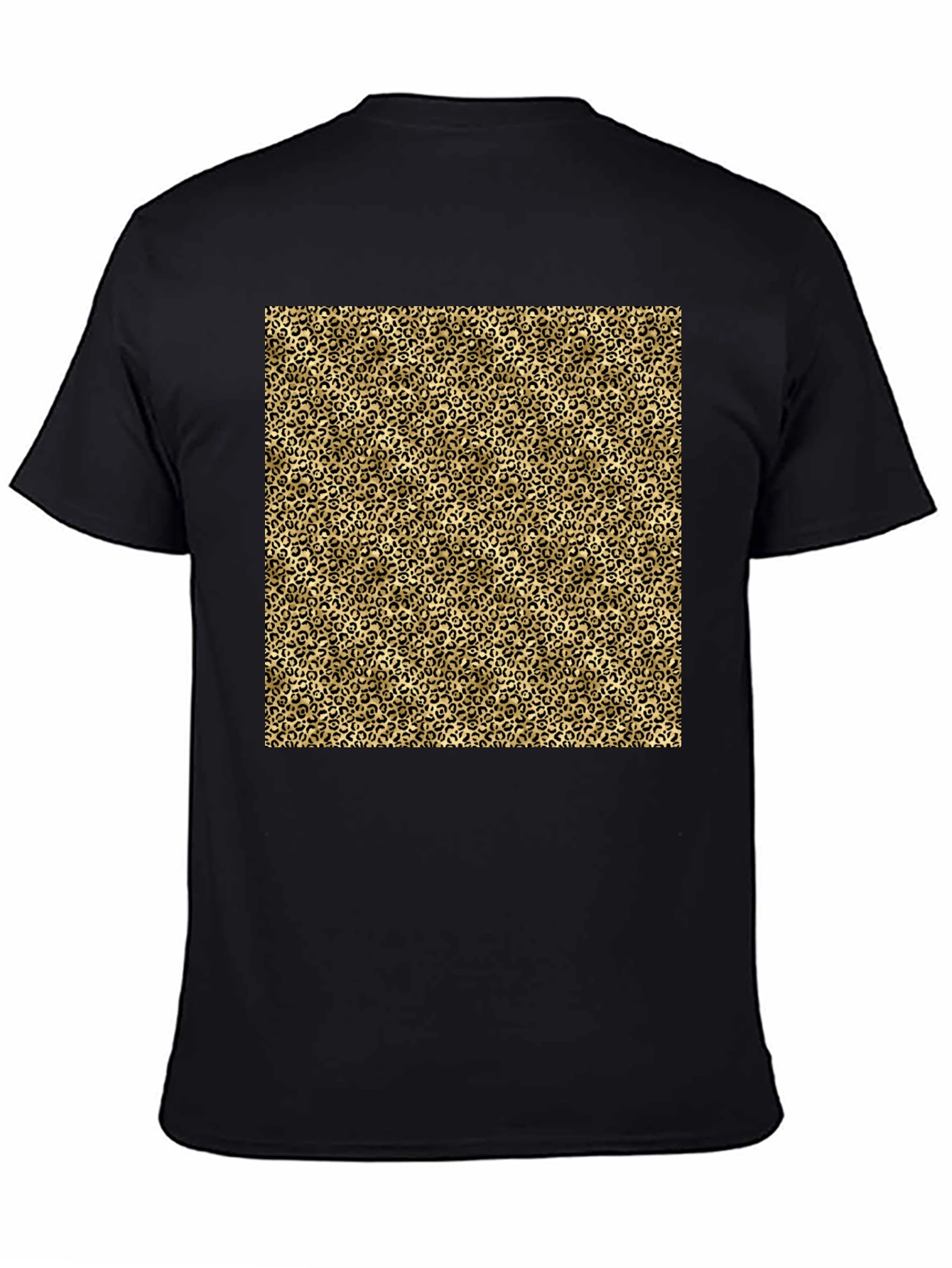 Leopard Print Tee - Stylish Black T-Shirt