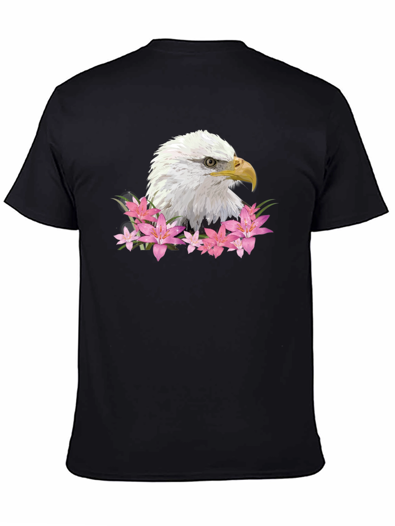 Eagle Floral Graphic Tee - Patriotic USA Design