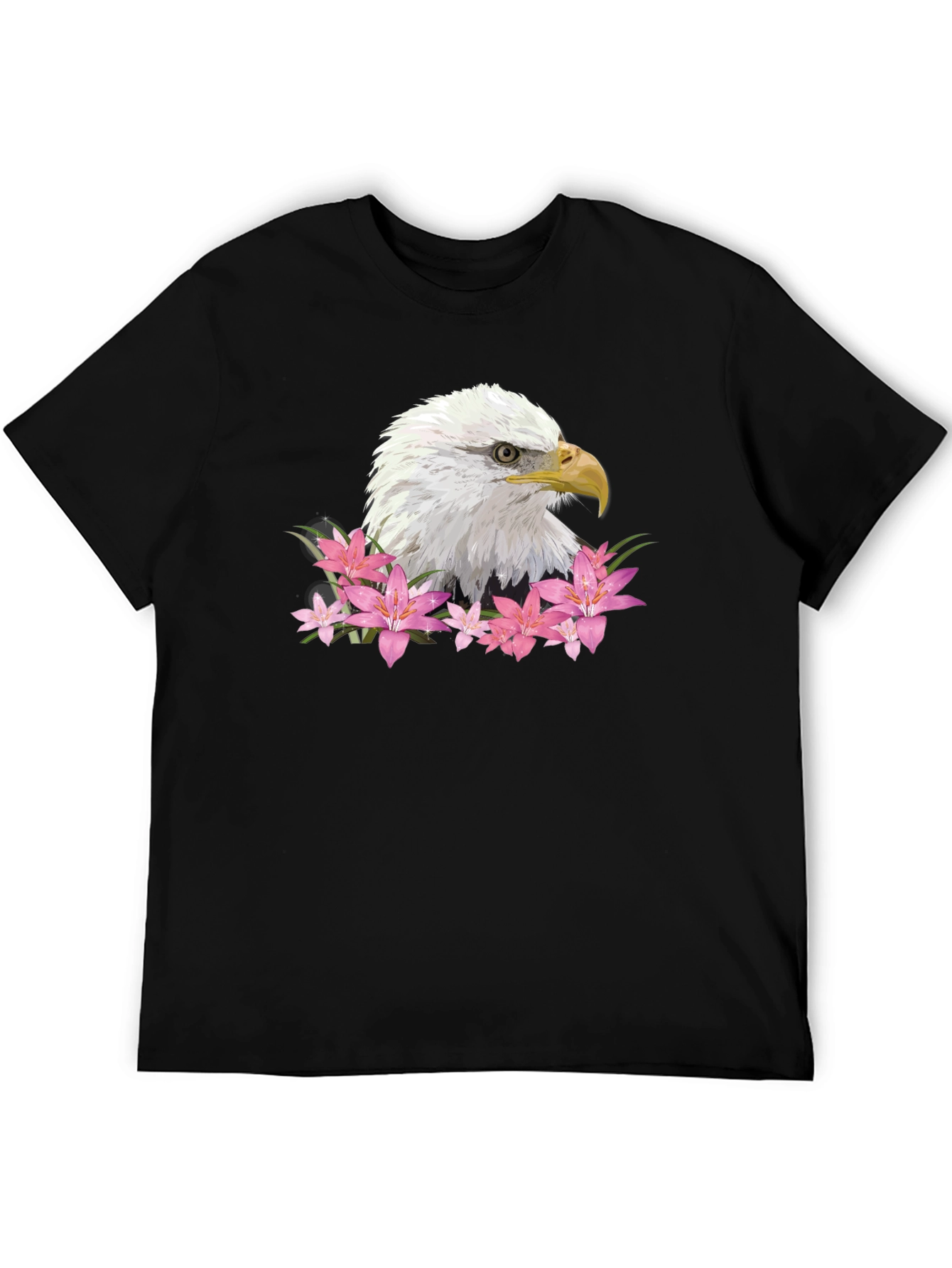 Eagle Floral Graphic Tee - Patriotic USA Design