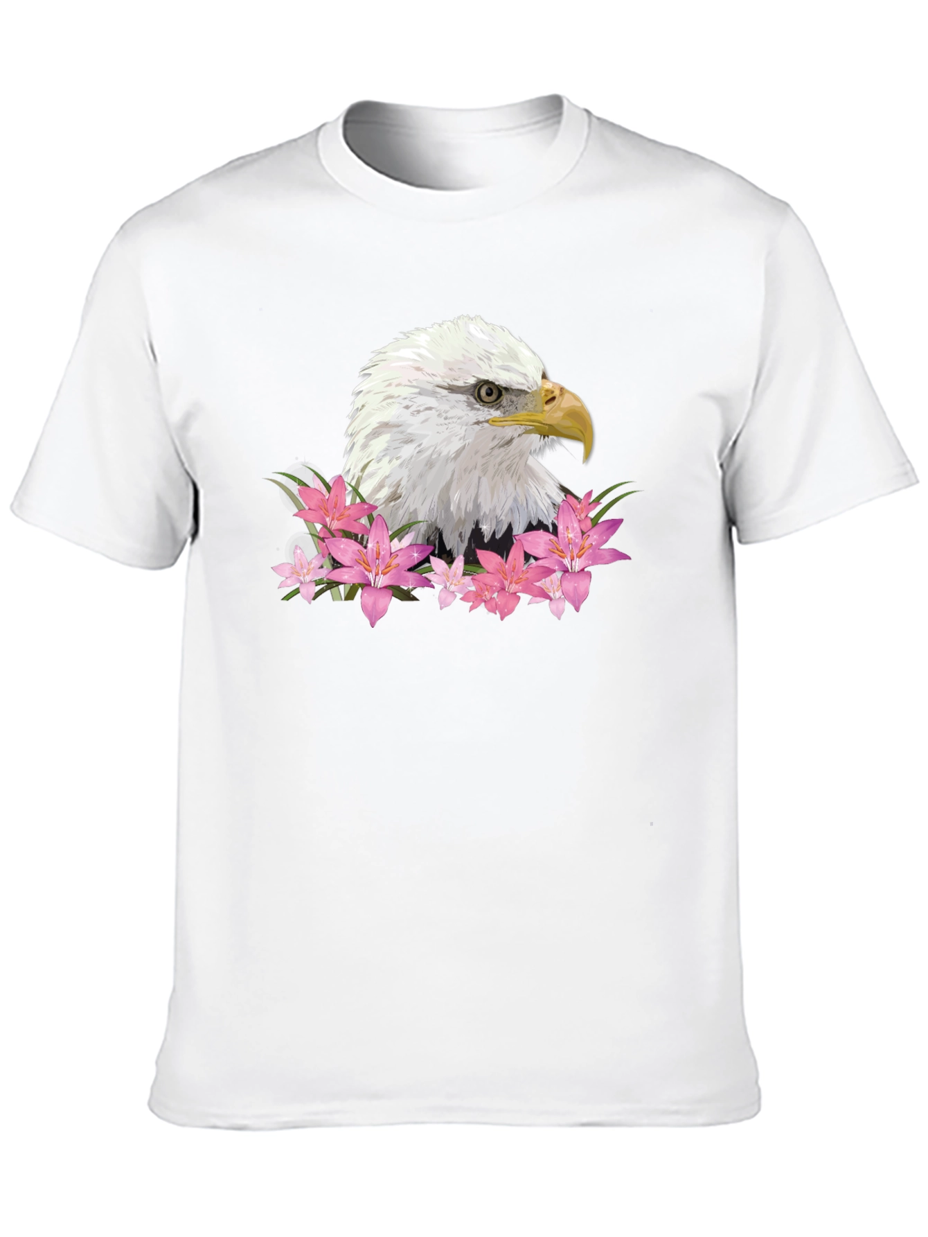 Eagle Floral Graphic Tee - Patriotic USA Design