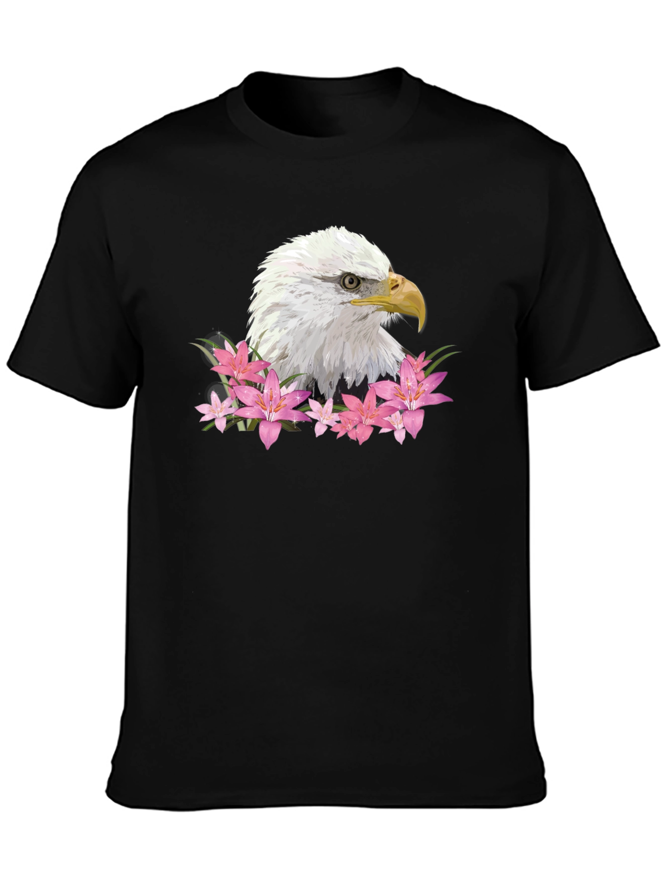 Eagle Floral Graphic Tee - Patriotic USA Design