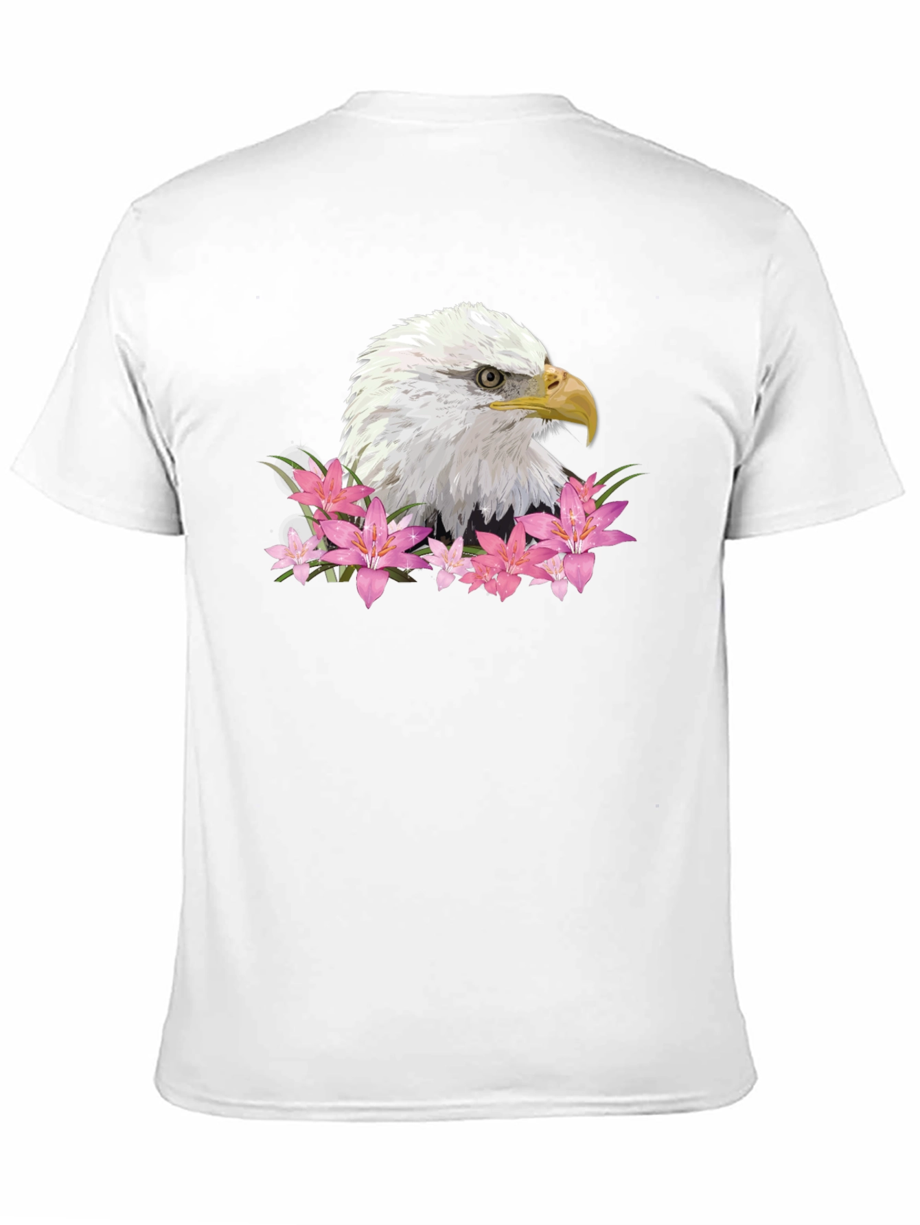 Eagle Floral Graphic Tee - Patriotic USA Design