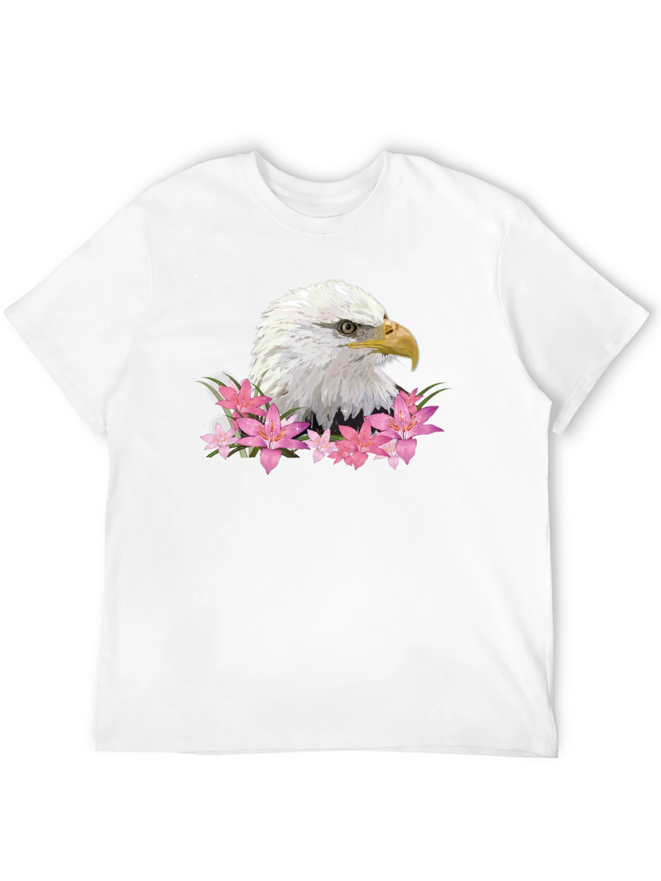 Eagle Floral Graphic Tee - Patriotic USA Design