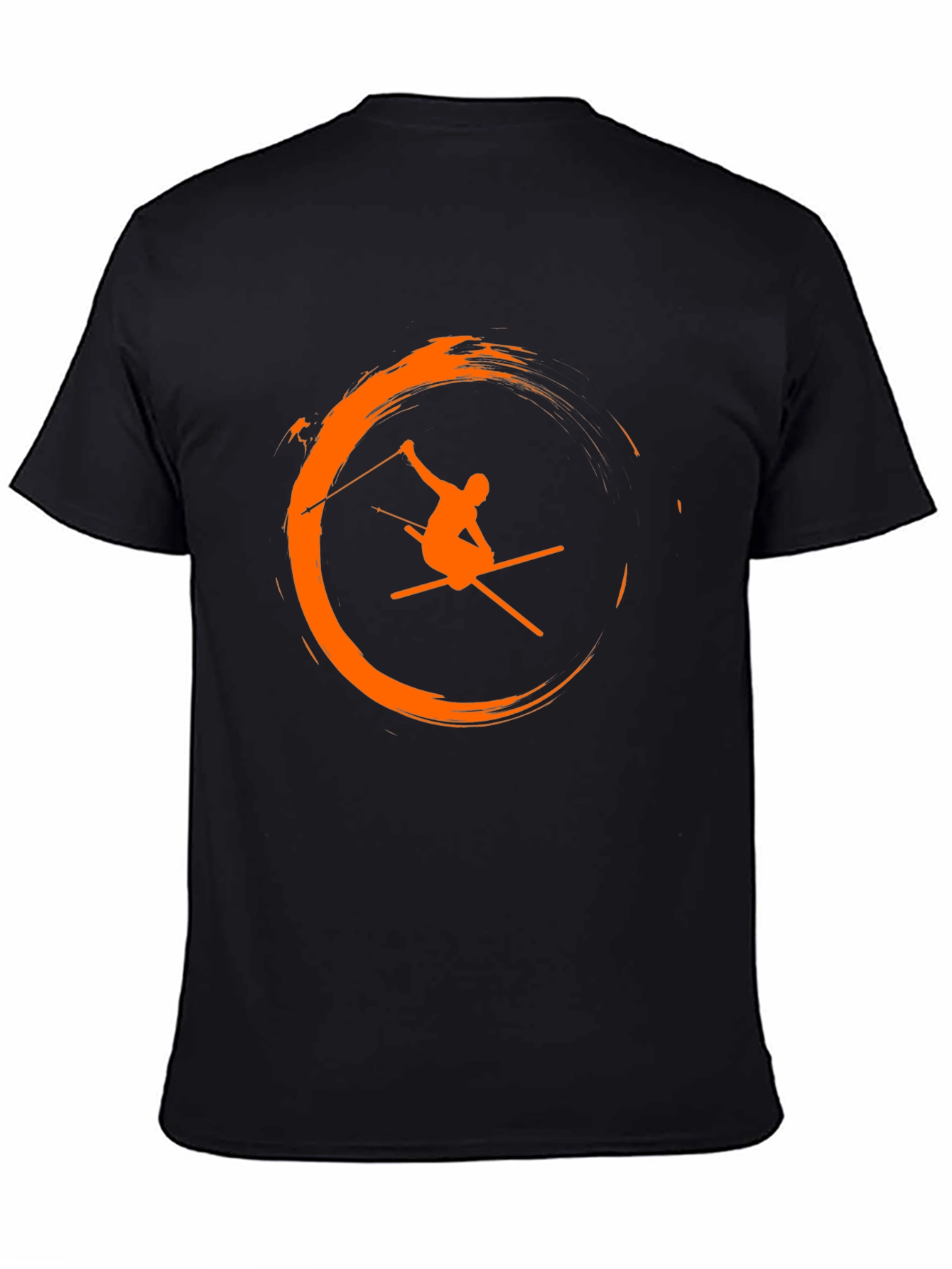 Skiing Graphic Tee - Mens Black T-Shirt