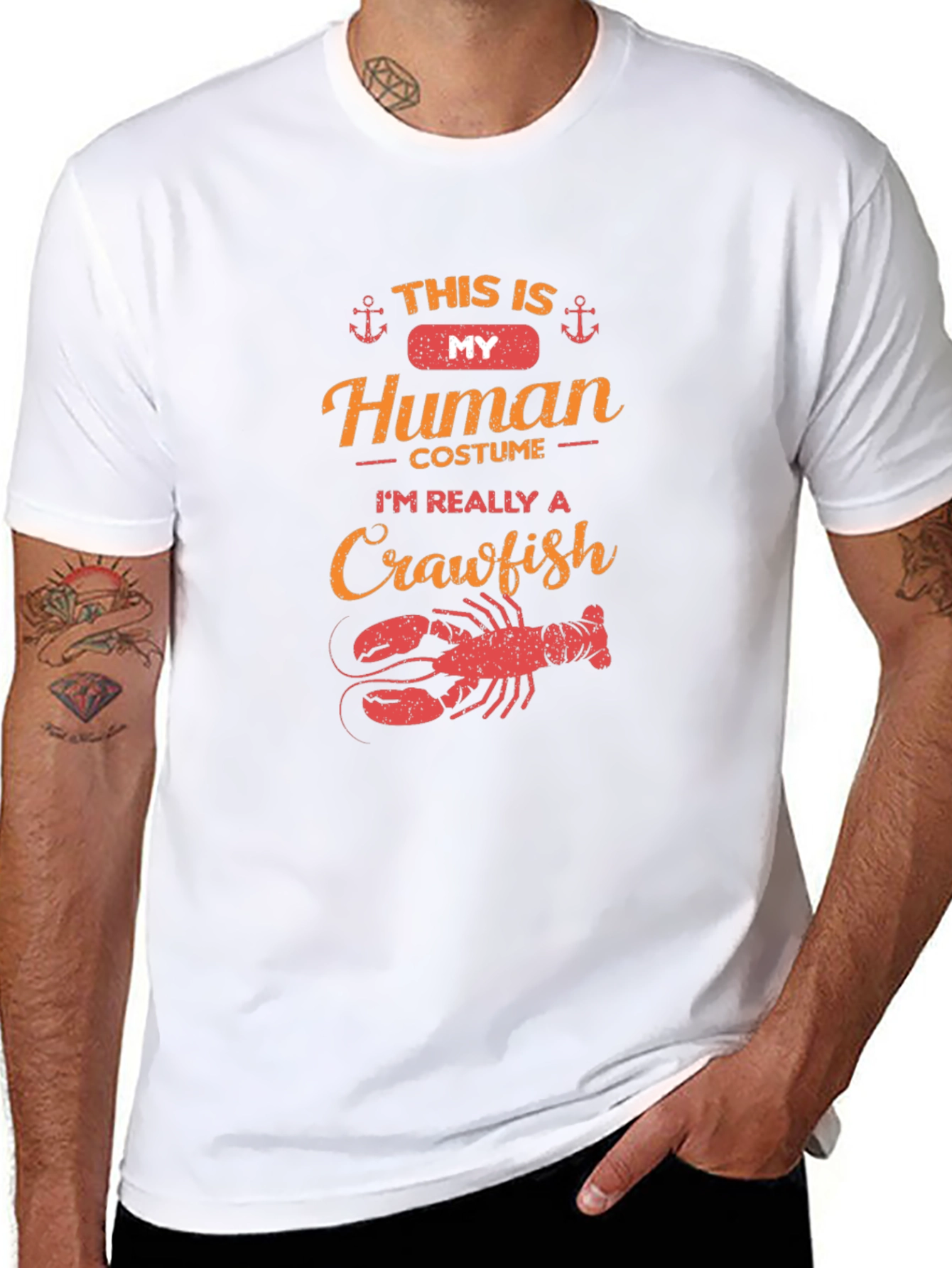 Crawfish Human Costume Funny T-Shirt