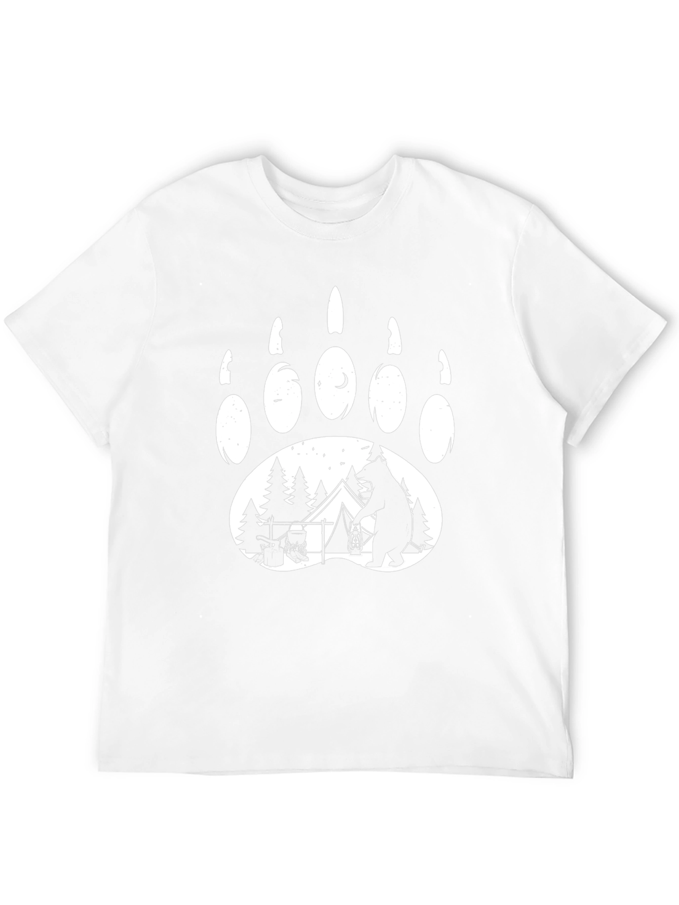 Bear Paw Camping T-Shirt - Nature Adventure Tee