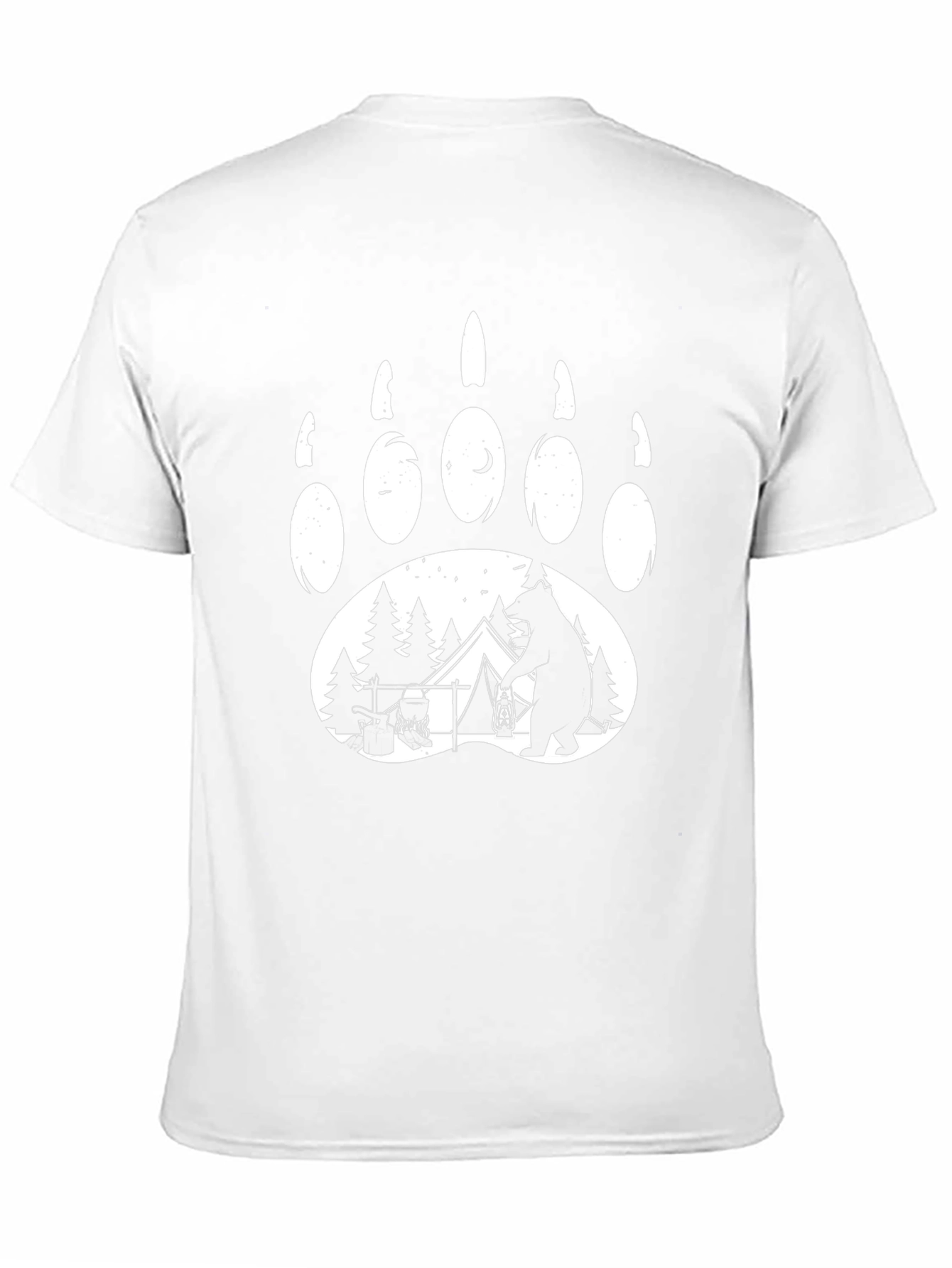 Bear Paw Camping T-Shirt - Nature Adventure Tee