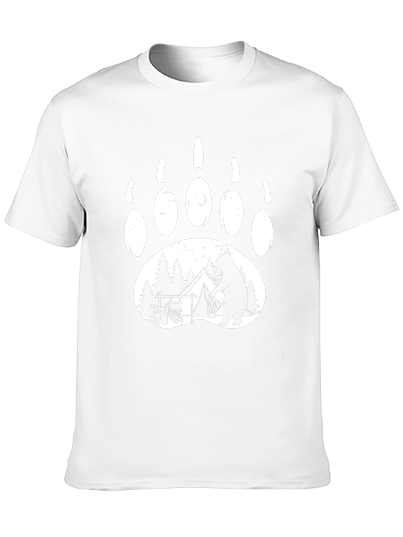 Bear Paw Camping T-Shirt - Nature Adventure Tee