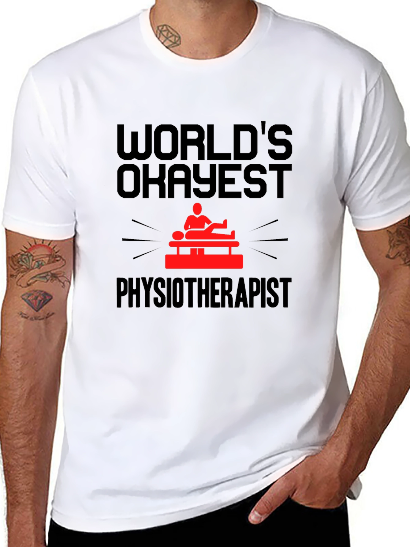 Worlds Okayest Physiotherapist T-Shirt