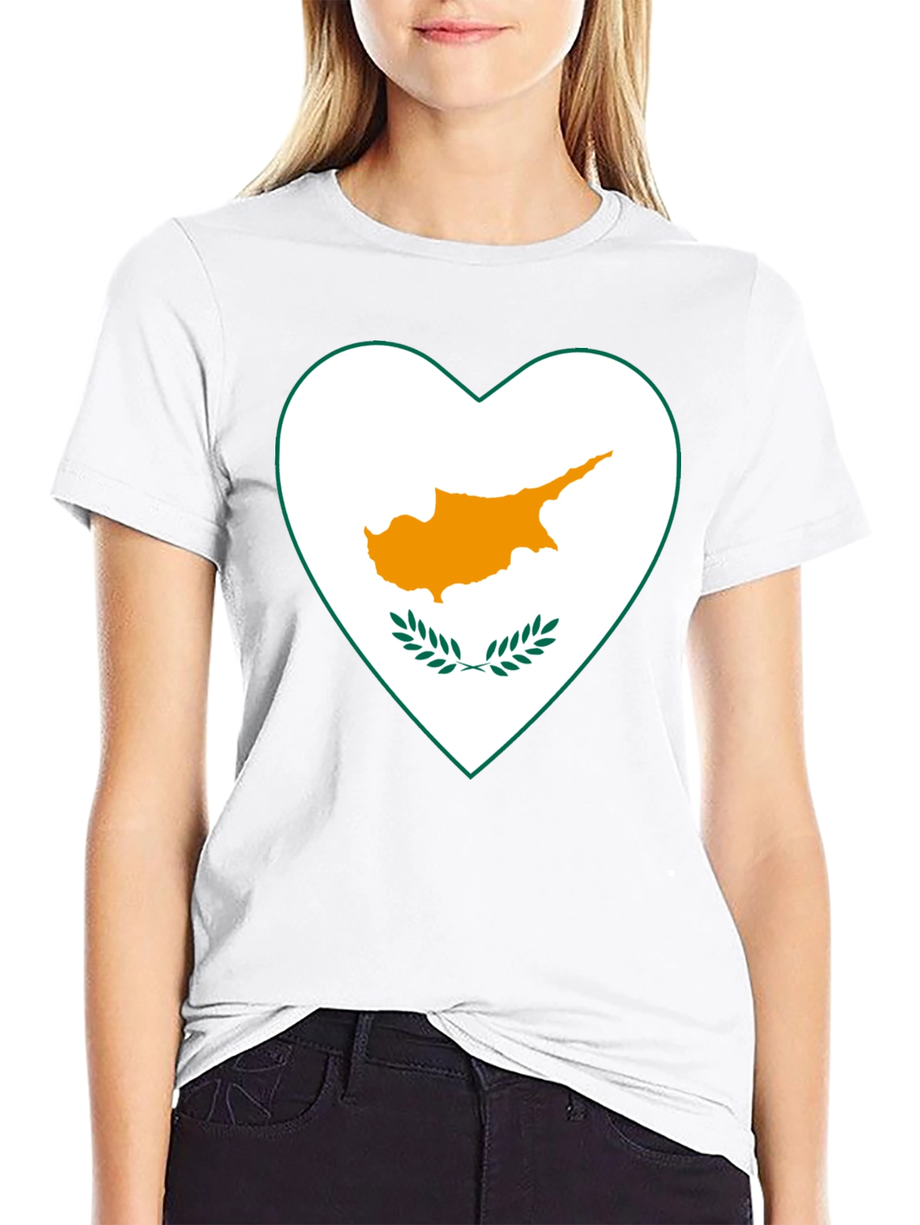 Cyprus Flag Heart T-Shirt - Show Your Love!