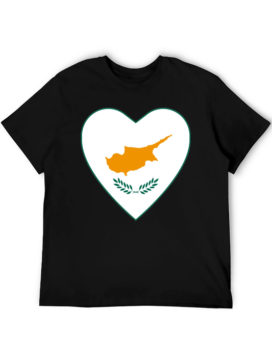 Cyprus Flag Heart T-Shirt - Show Your Love!