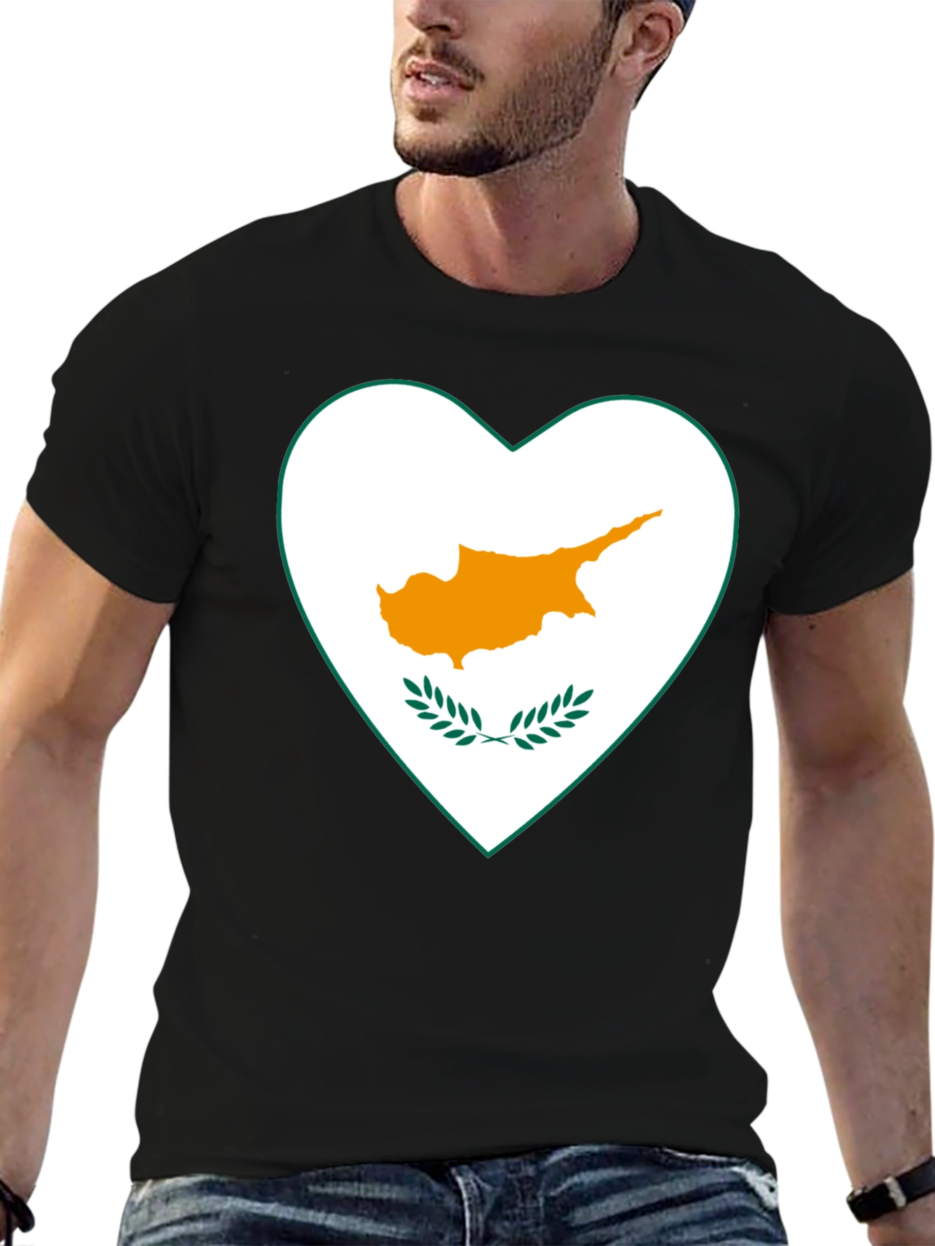 Cyprus Flag Heart T-Shirt - Show Your Love!