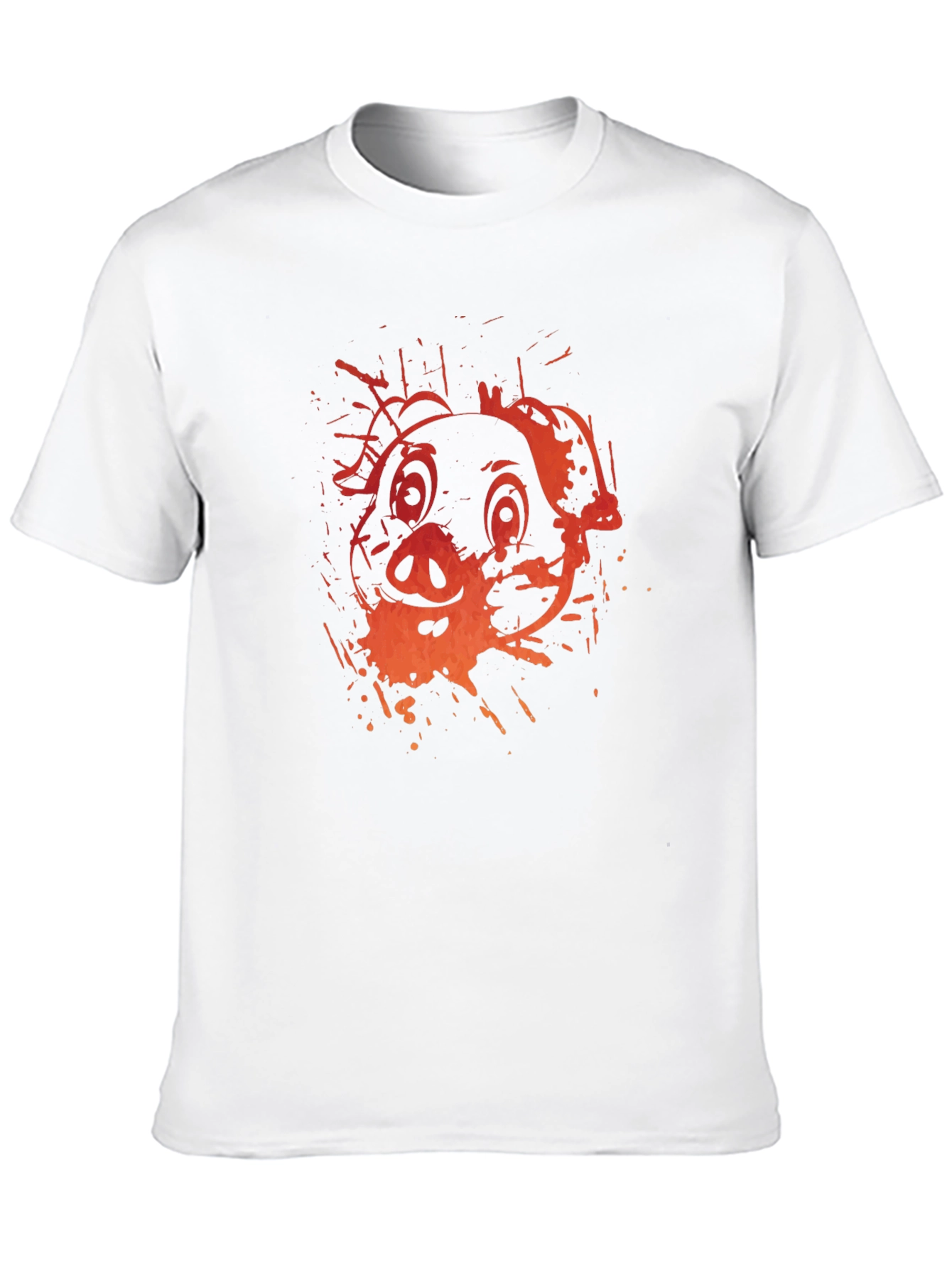 Pig Graphic Print Black T-Shirt