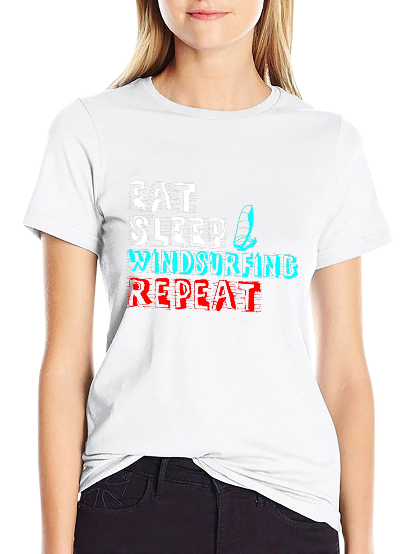 Eat Sleep Windsurfing Repeat T-Shirt