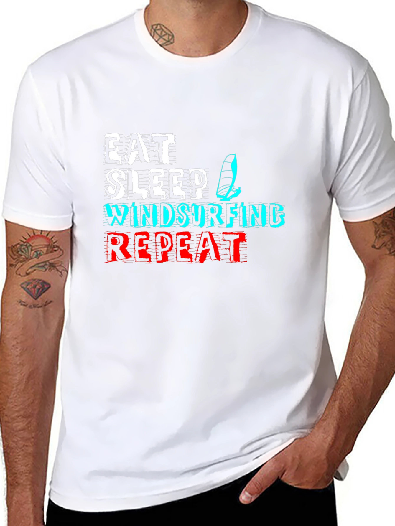 Eat Sleep Windsurfing Repeat T-Shirt