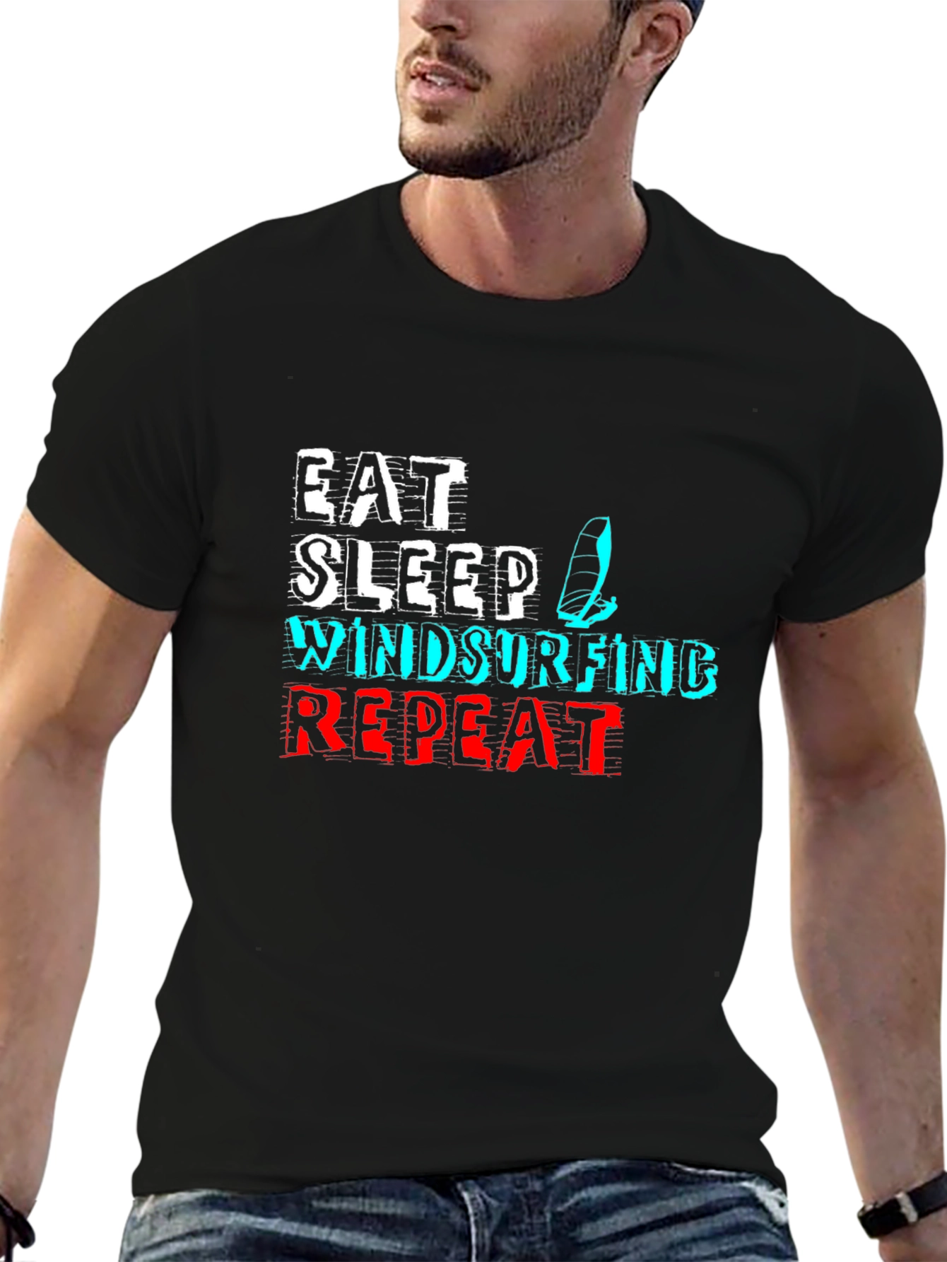 Eat Sleep Windsurfing Repeat T-Shirt