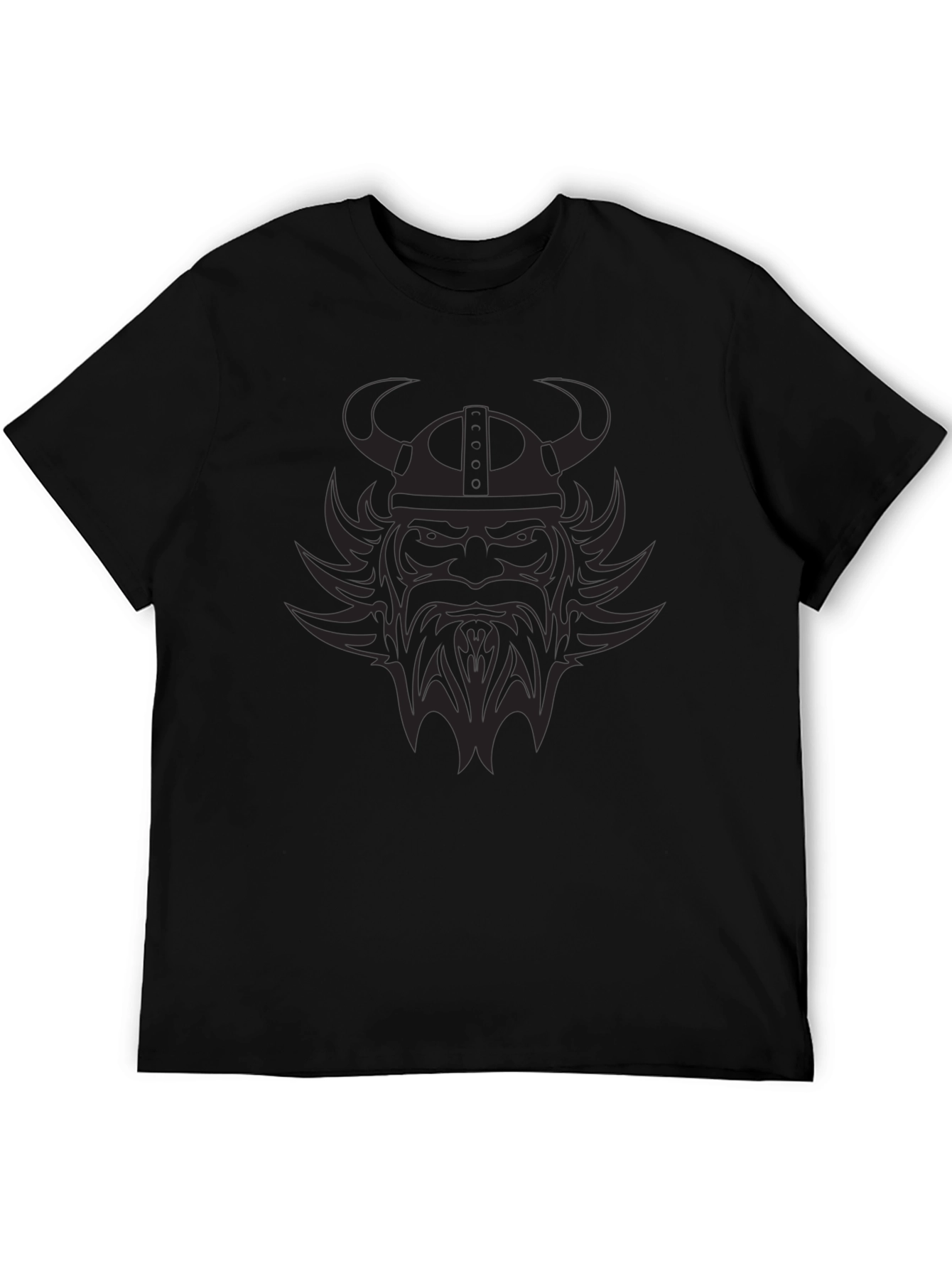 Viking Warrior Graphic Tee - Black
