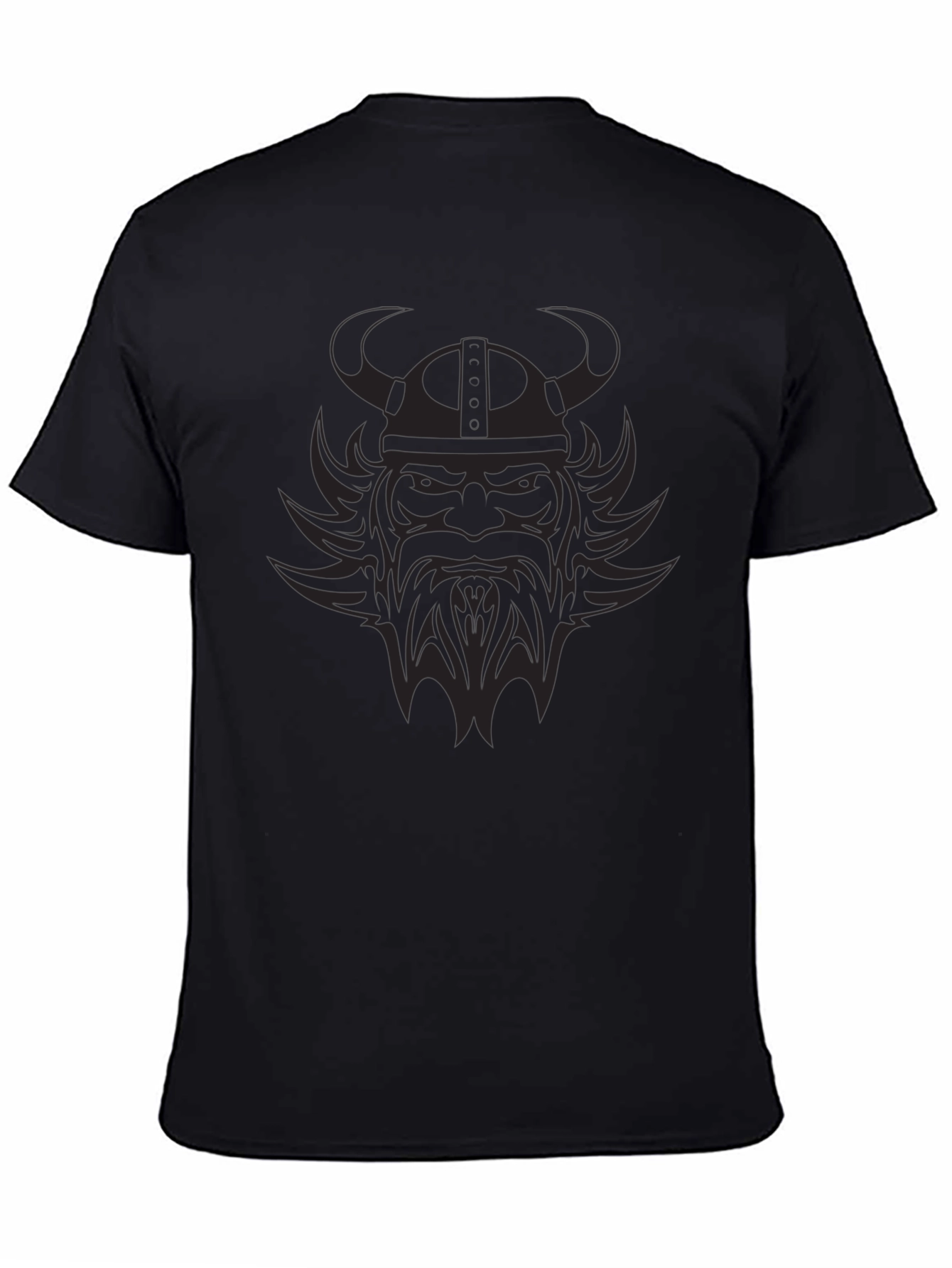 Viking Warrior Graphic Tee - Black
